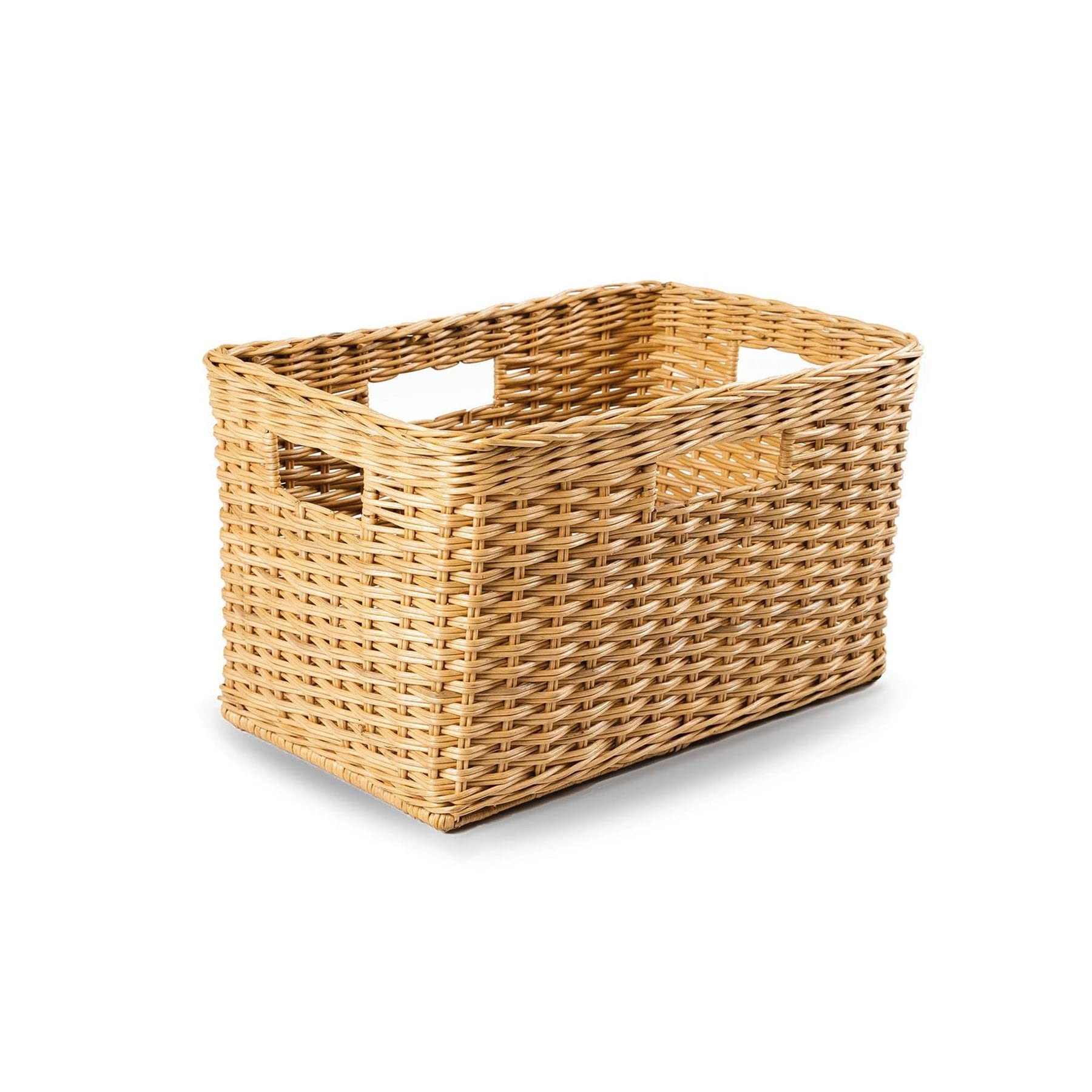 Tall Rectangular Wicker Storage Basket