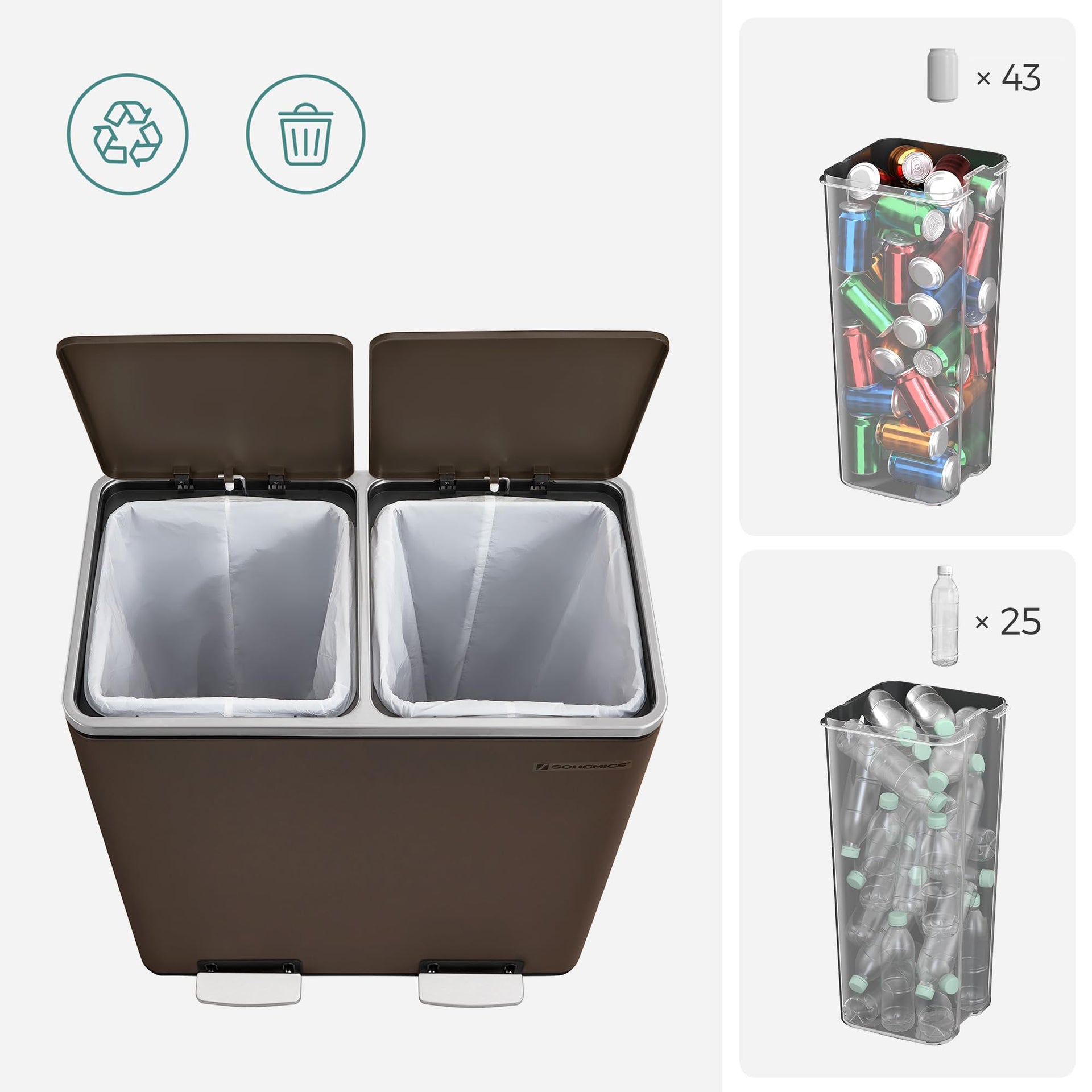Trash Can 2 x 8 Gallon