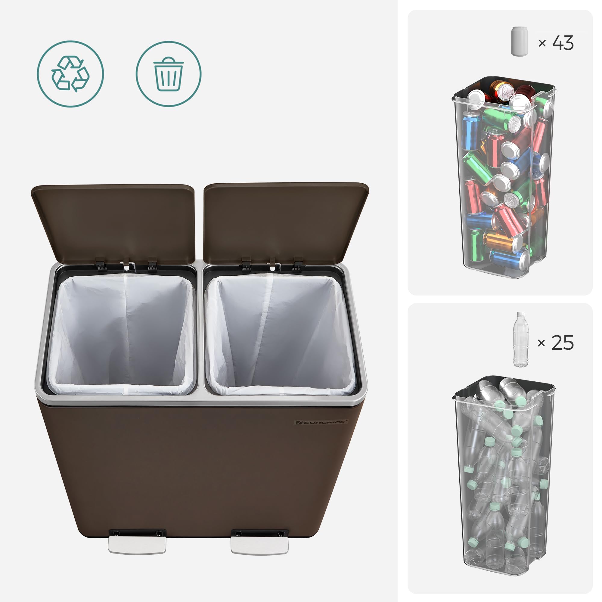 Trash Can 2 x 8 Gallon