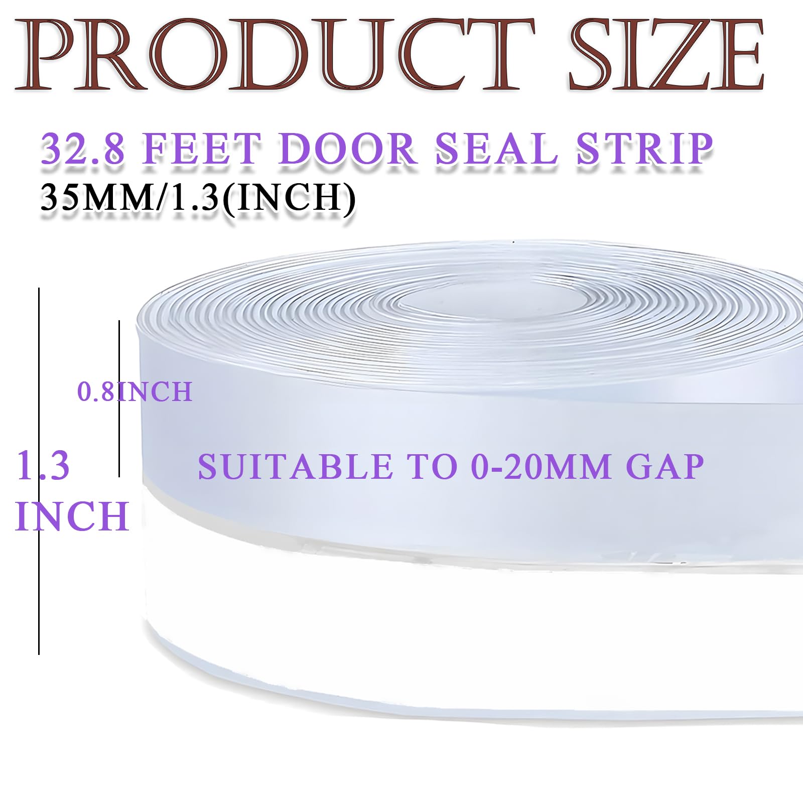 Weather Stripping Door Seal Strip for Gaps (32.8 Foot)