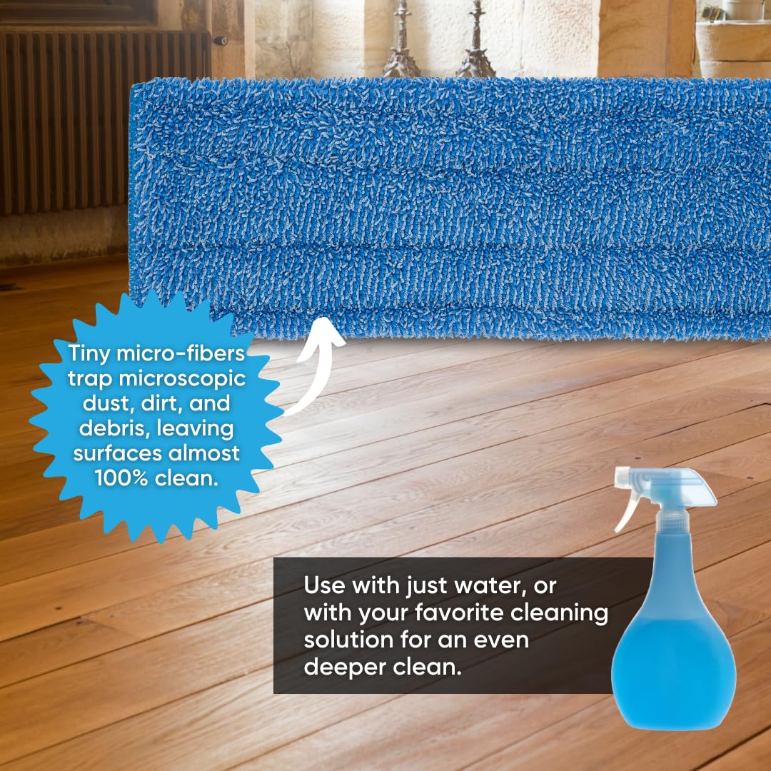 18" Absorbent Microfiber Wet Mop Pad (2 Count)