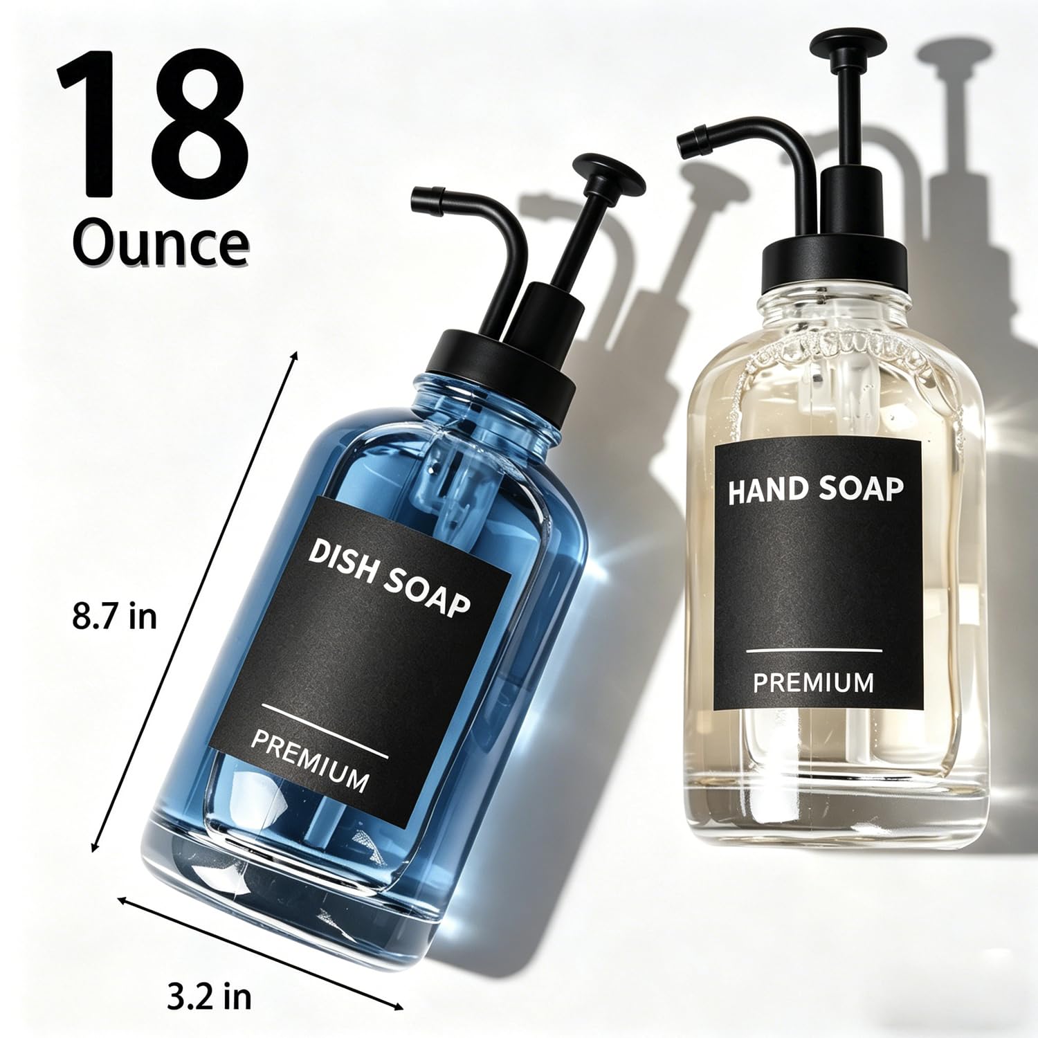 Dish Soap Dispenser for Kitchen (2 Count)