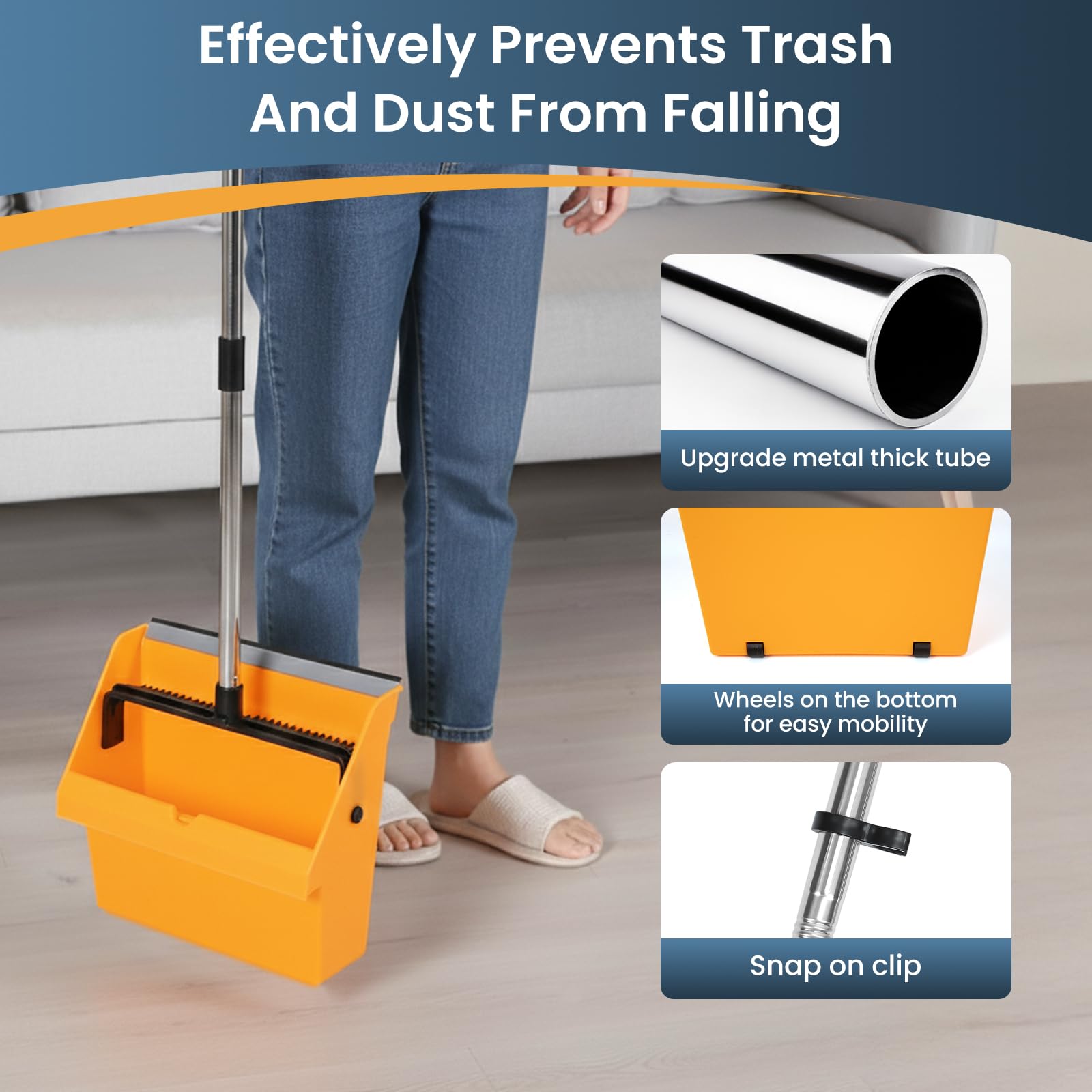 Large Commercial Dustpan with Comb