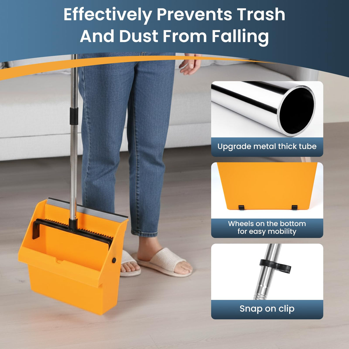 Large Commercial Dustpan with Comb