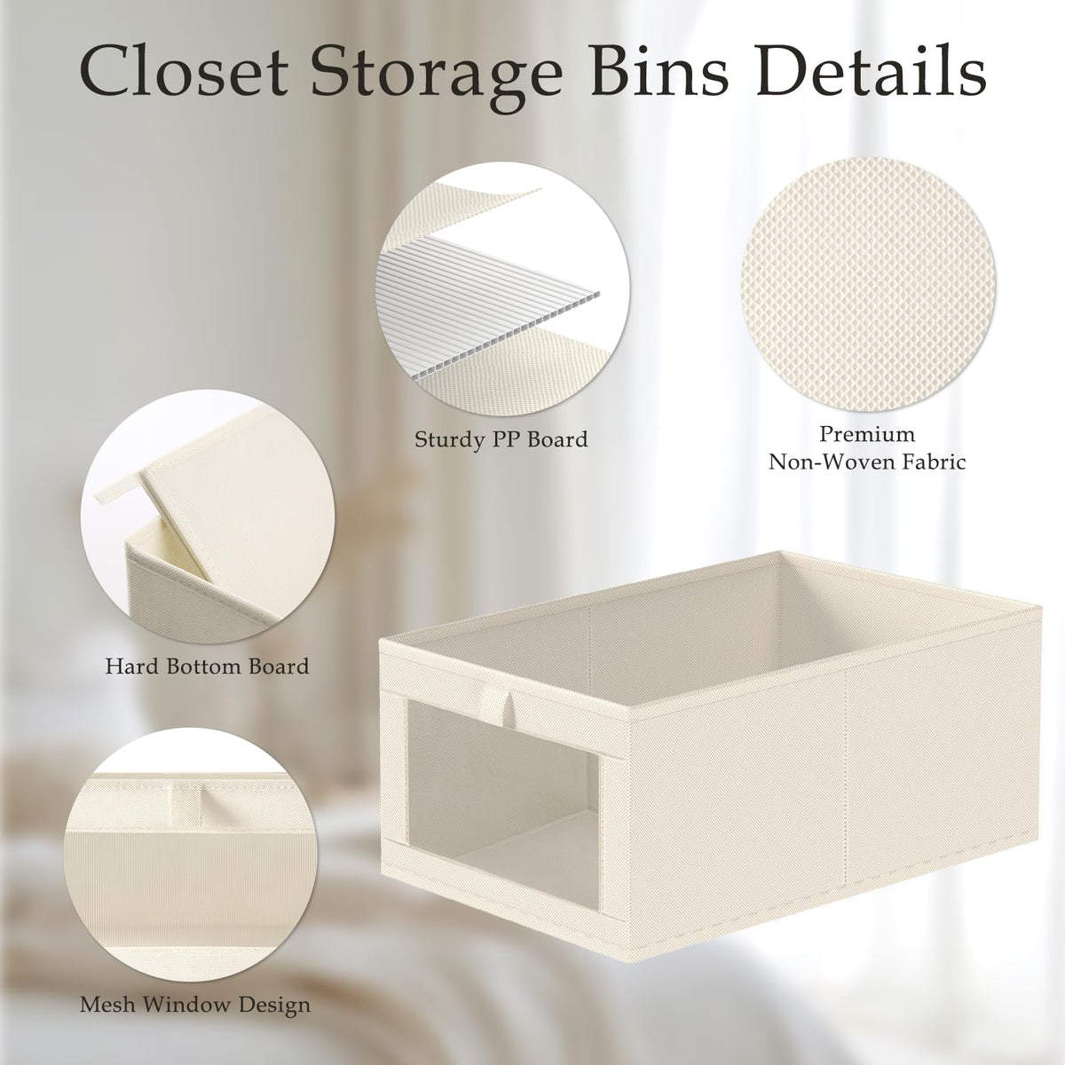 6 Pack Linen Closet Organizers and Storage (6 Count)