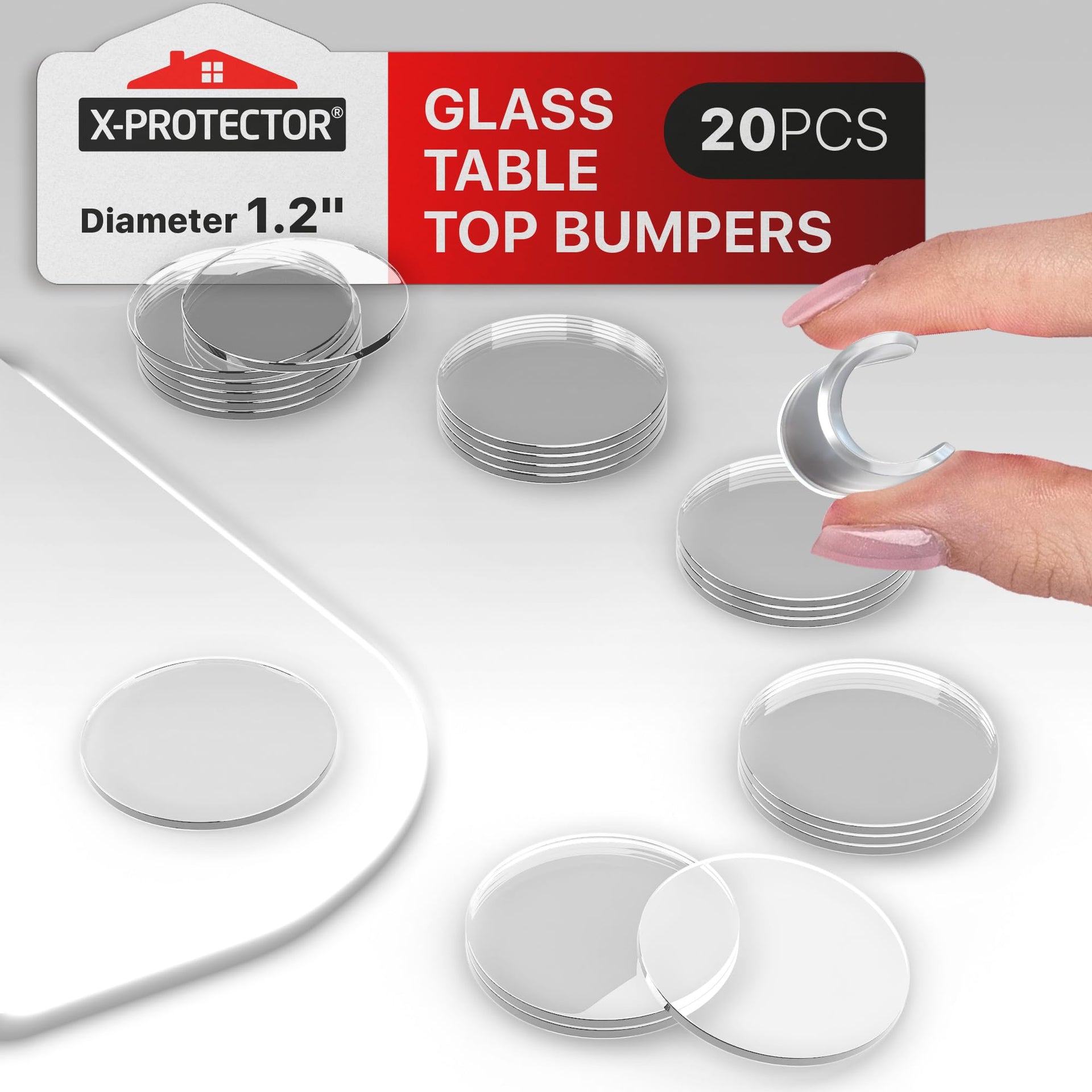 Glass Table Top Bumpers (20 Count)