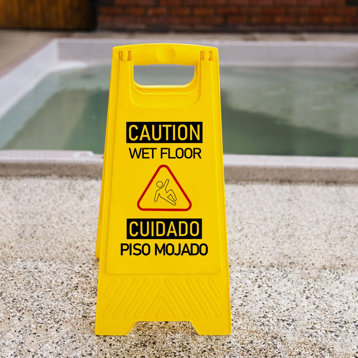 12 Pack Bilingual Caution Wet Floor Signs (12 Count)