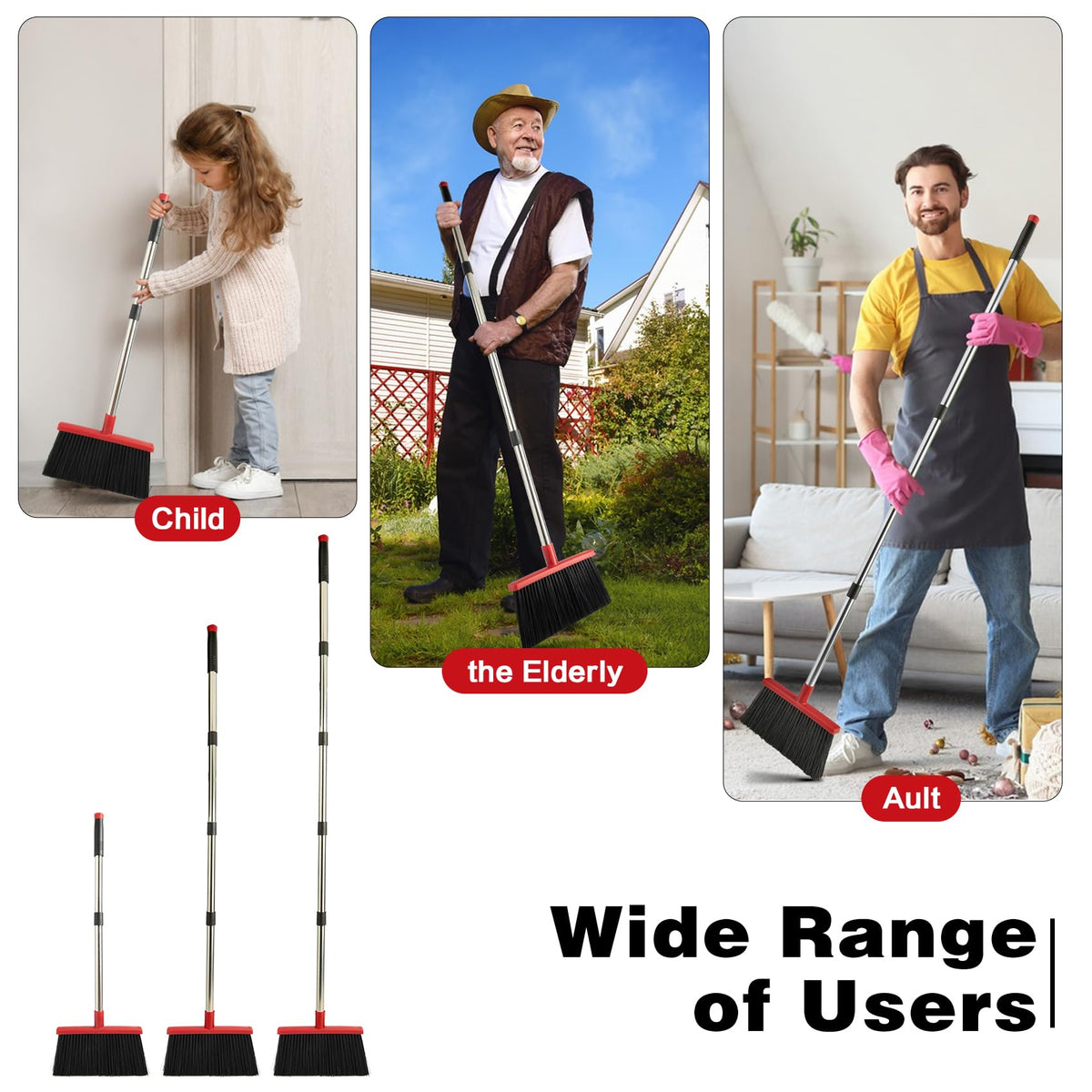 Broom and Dustpan Combo Set
