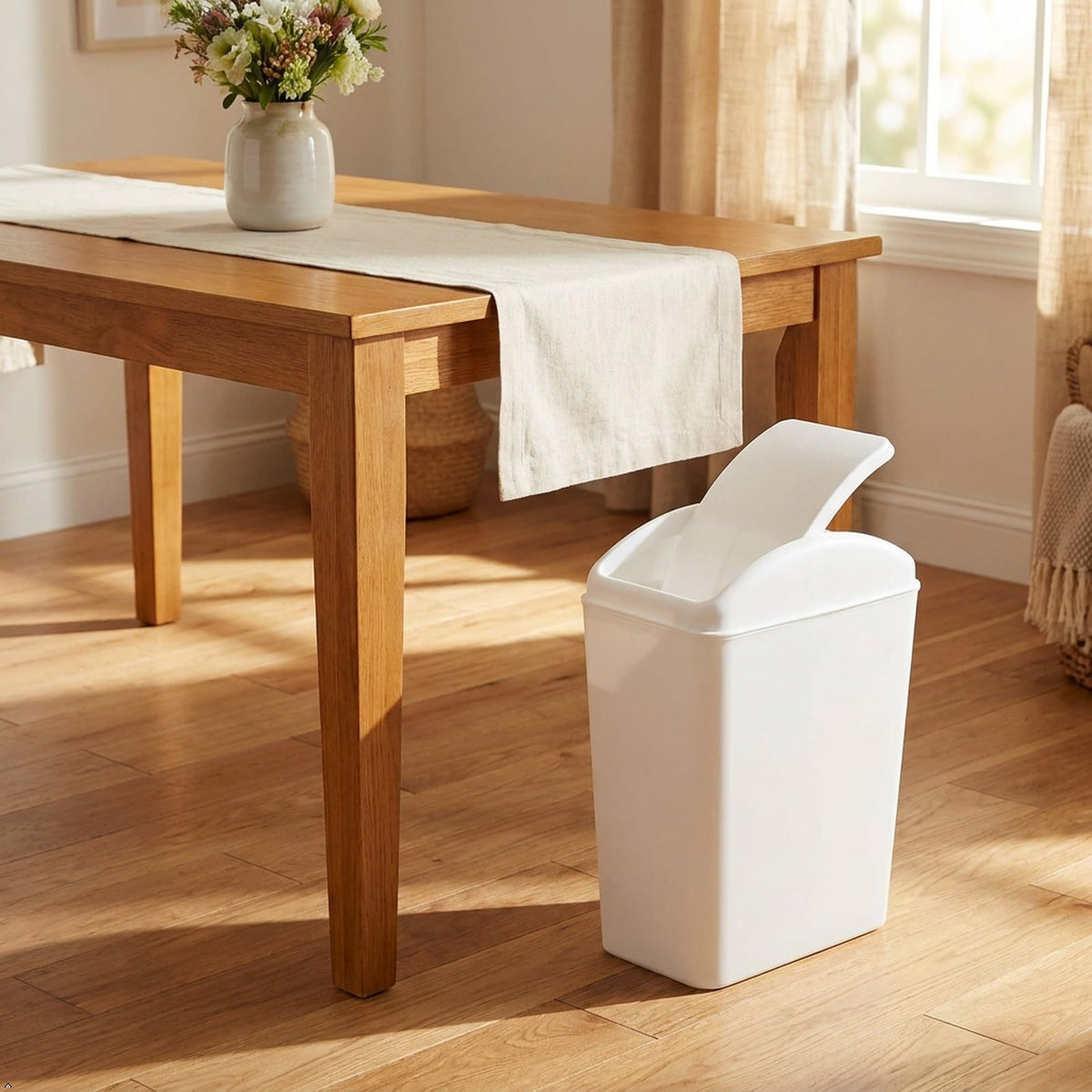 4.2 Gallon Plastic Swing Lid Trash Can