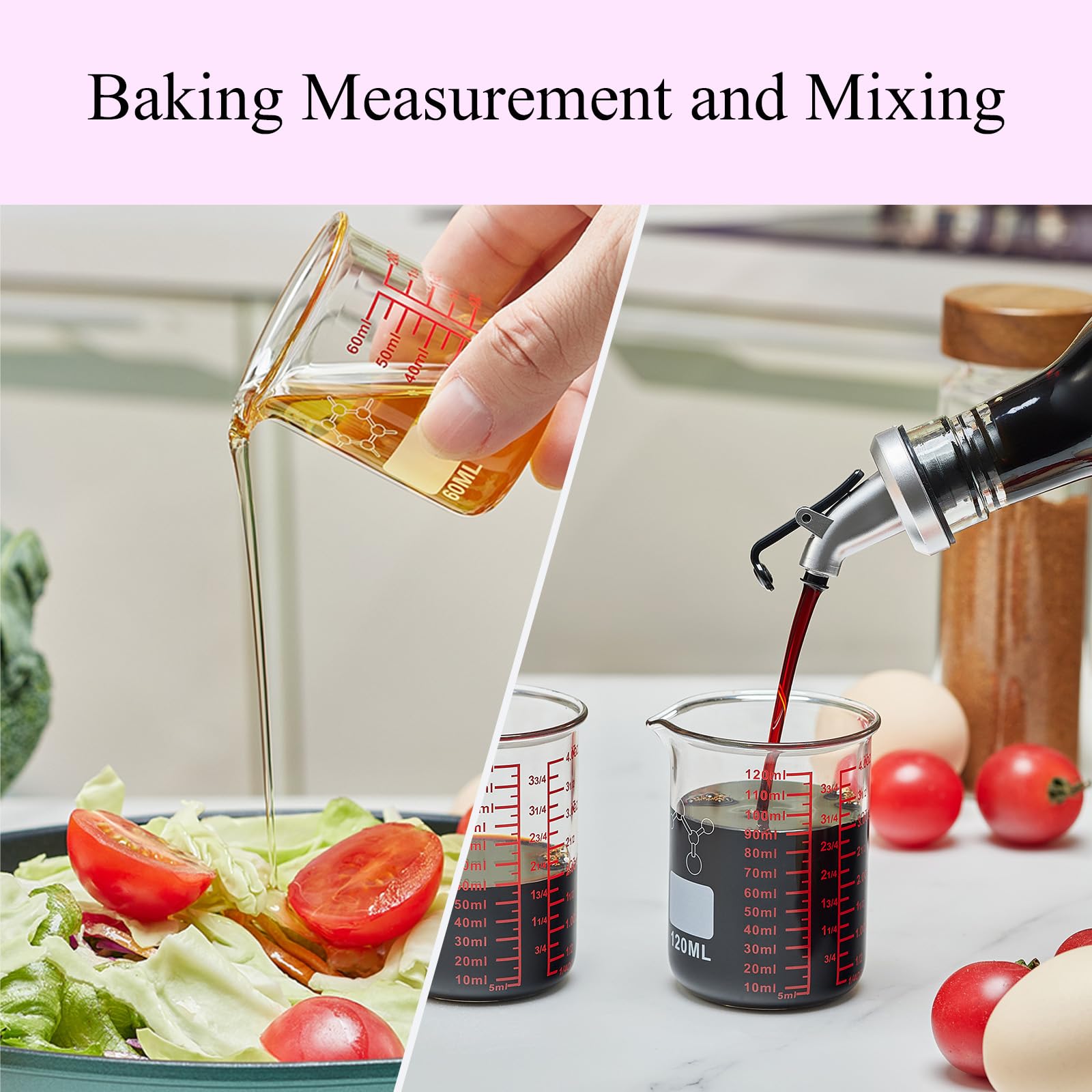 High Borosilicate Glass Measuring Cup Set