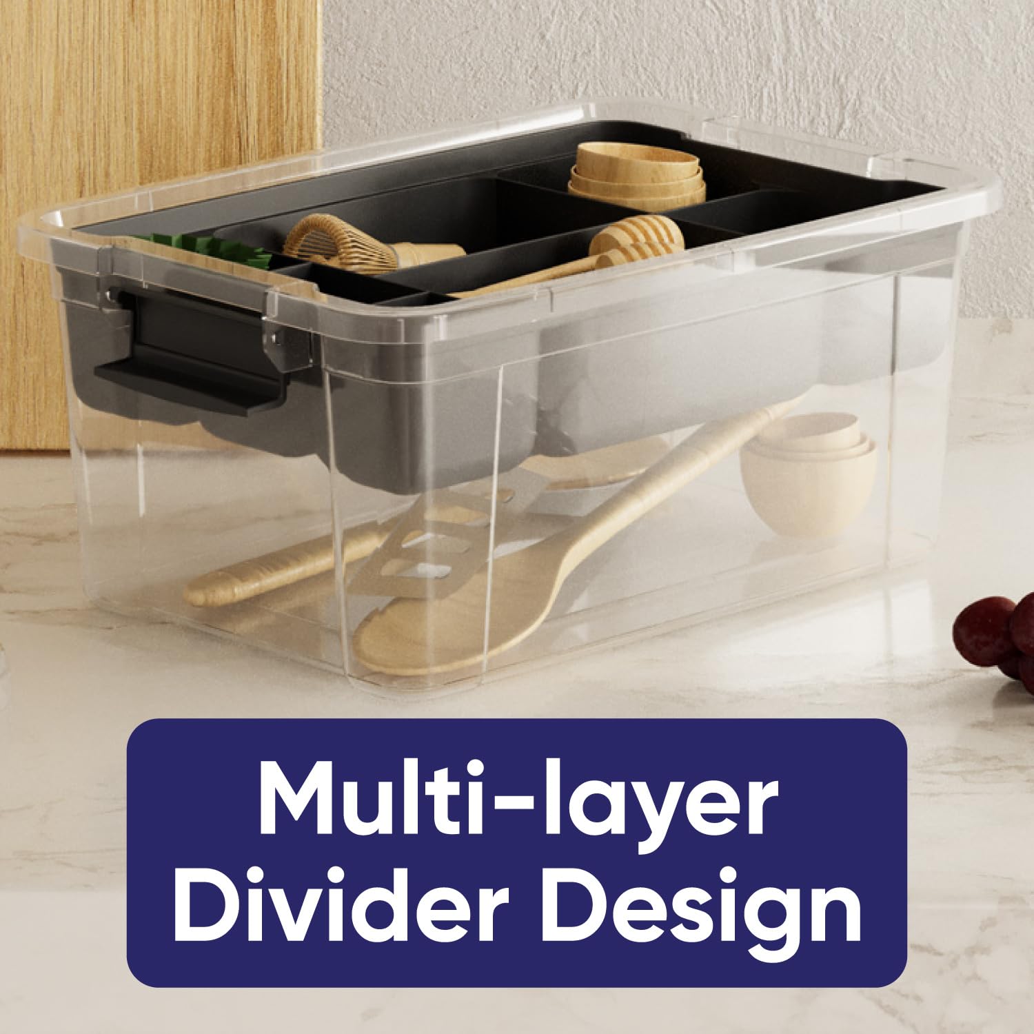 Storage Container Organizing Tray for Superio Bin or Drawer Plastic Organize Sewing (2 Count)