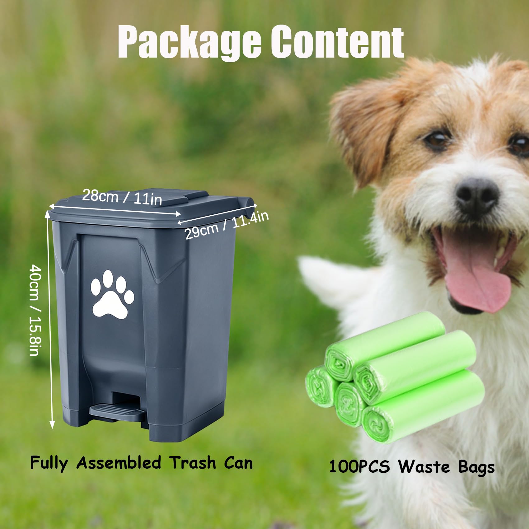 Dog Poop Trash Can for Outdoors