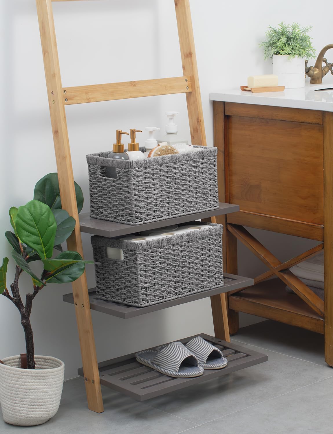Wicker Storage Baskets (2 Count)