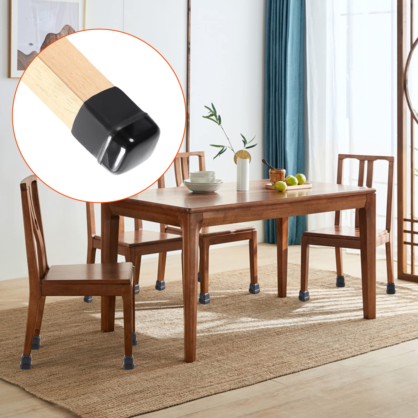 24 Pcs Chair Sliders for Carpet (24 Count)