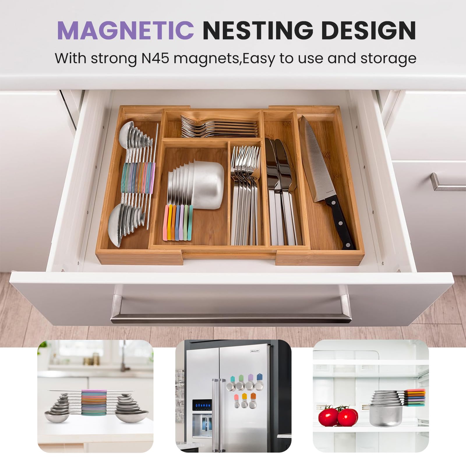 Magnetic Measuring Cups and Spoons Set