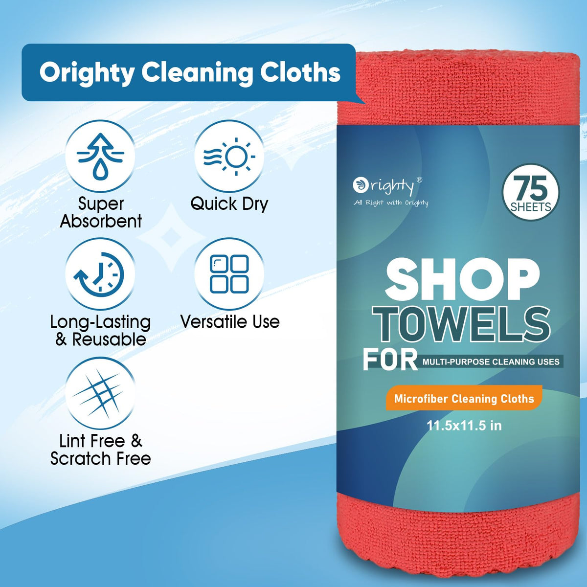 Microfiber Cleaning Cloths (75 Count)