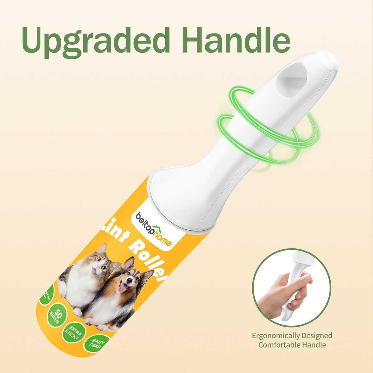 Mini Lint Roller 4 Pack for Pet Hair (200 Count)