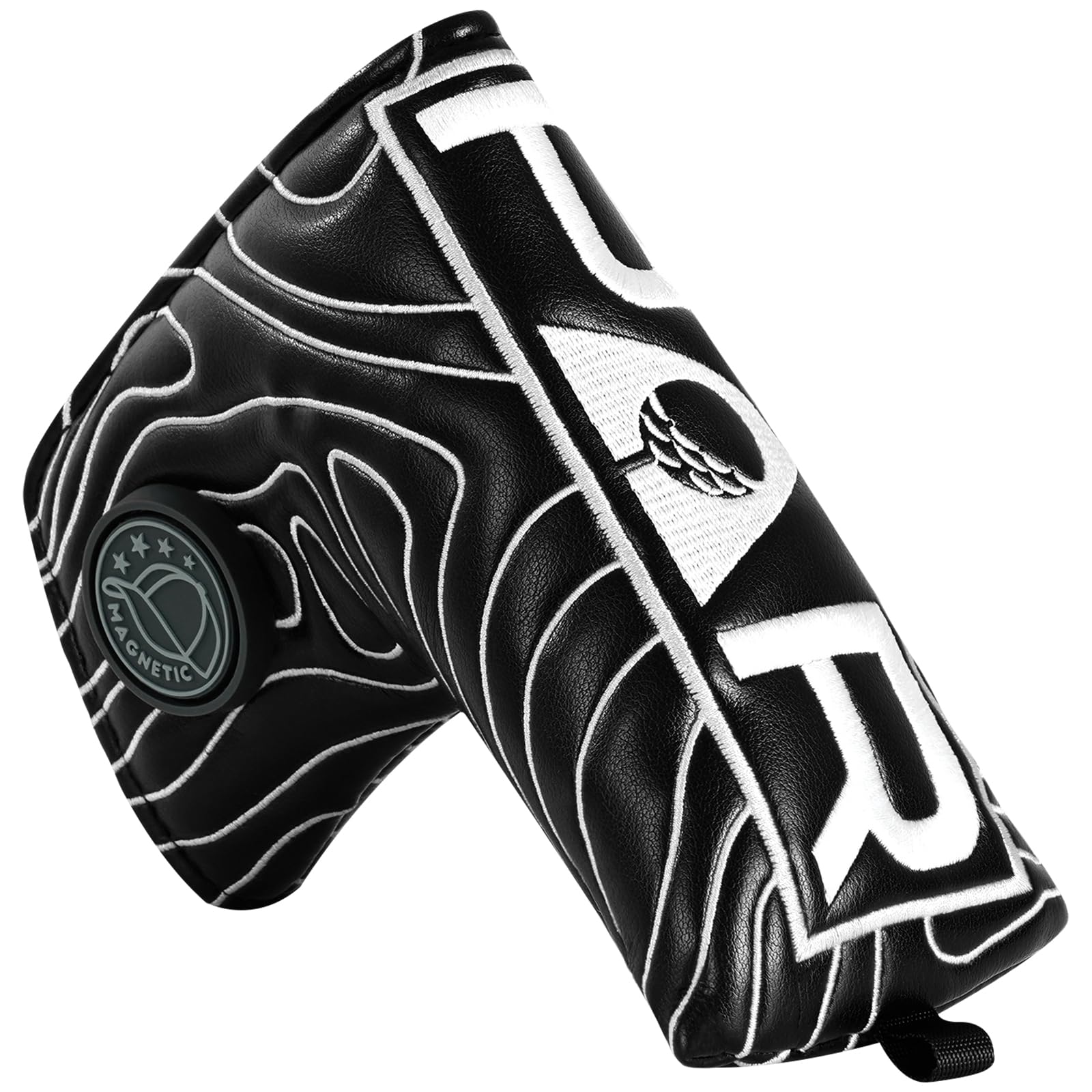 Golf Blade Putter Cover Headcover Club Protector Par Putter Head Covers Magnetic Bar Closure for Scotty Cameron Taylormade Odyssey Black Color