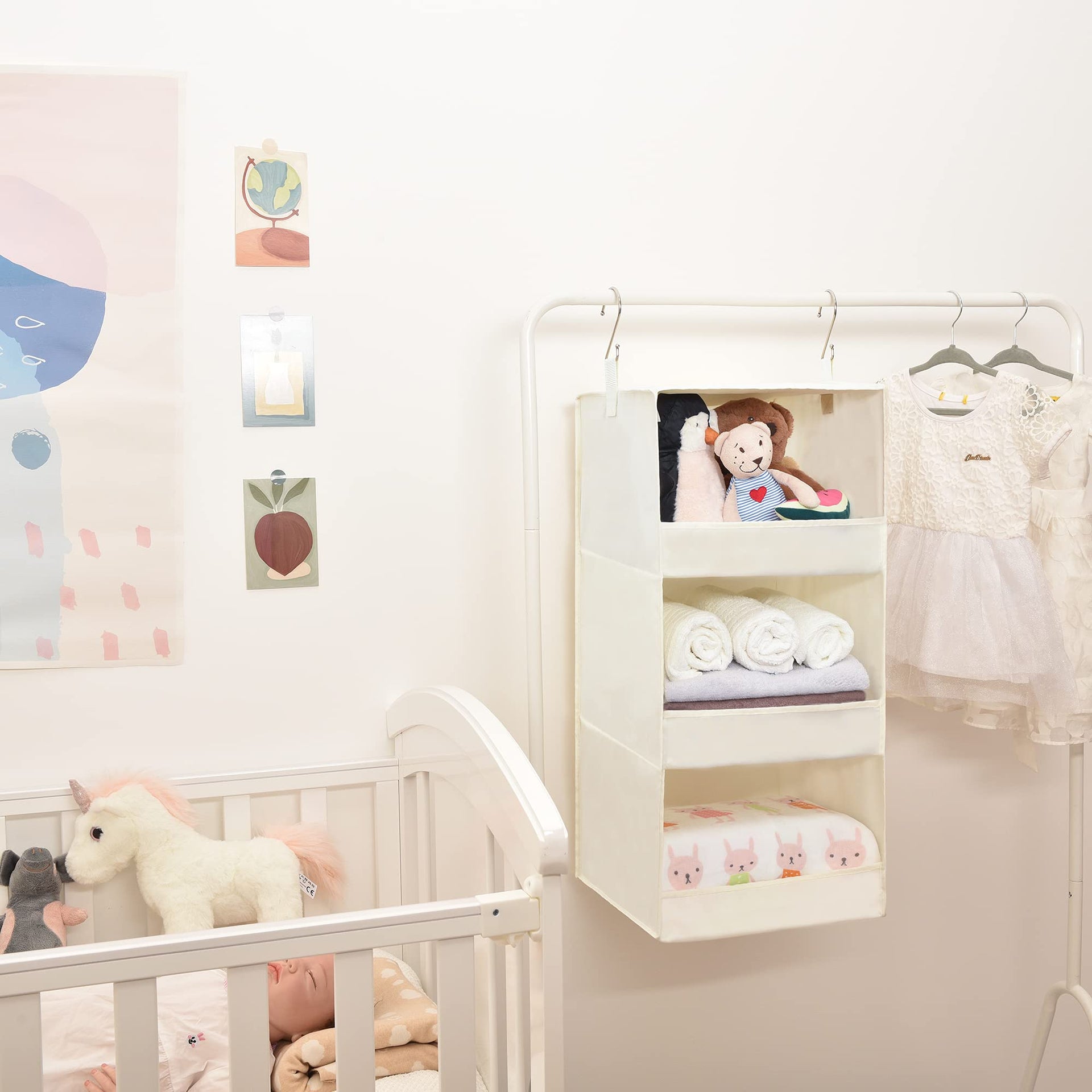 3 Shelf Hanging Closet Organizer