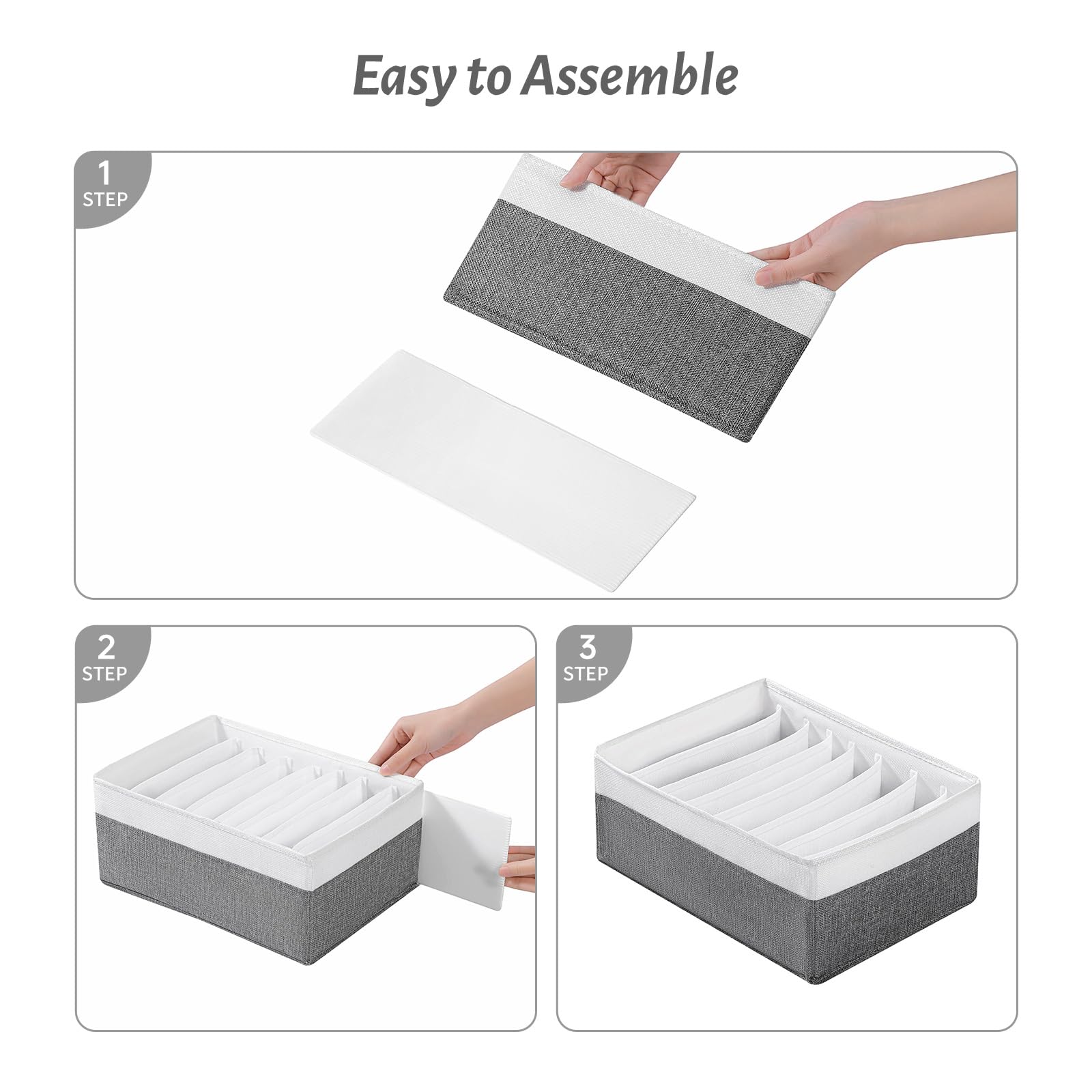 4 Packs T shirt Drawer Organizers for Clothing (4 Count)