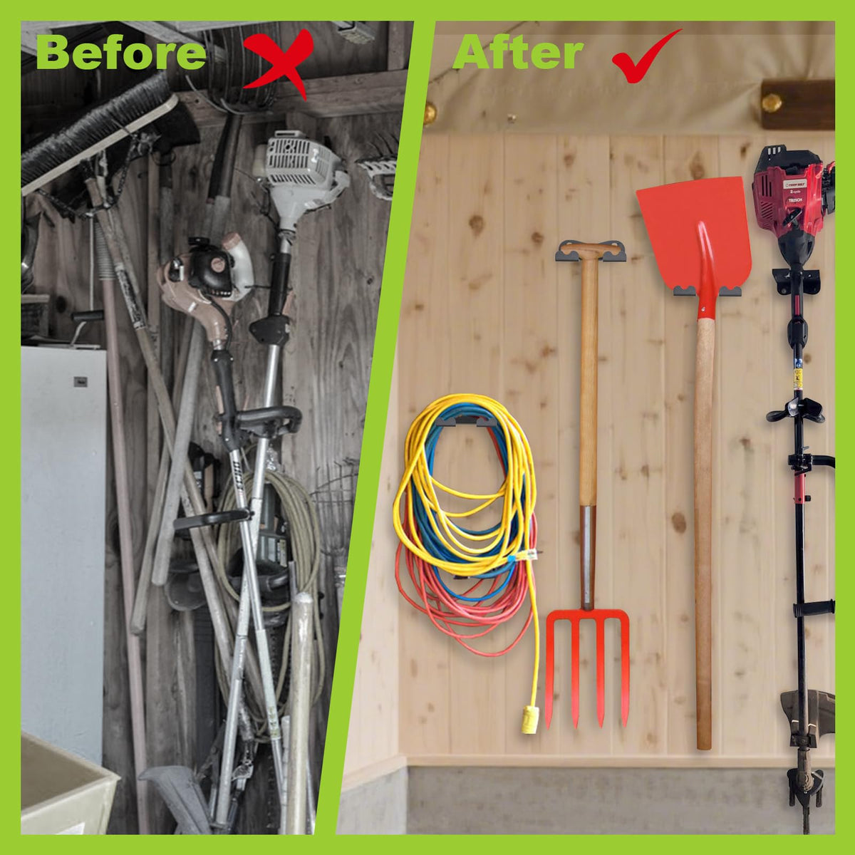 2Pcs Garage Organizer Trimmer Rack (2 Count)