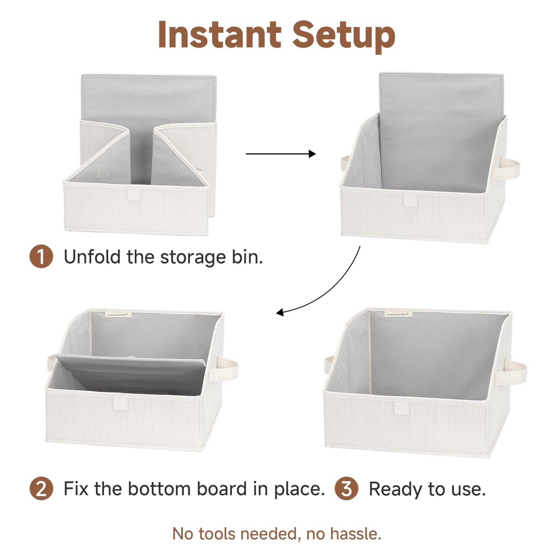 Closet Storage Bins Trapezoid (3 Count)