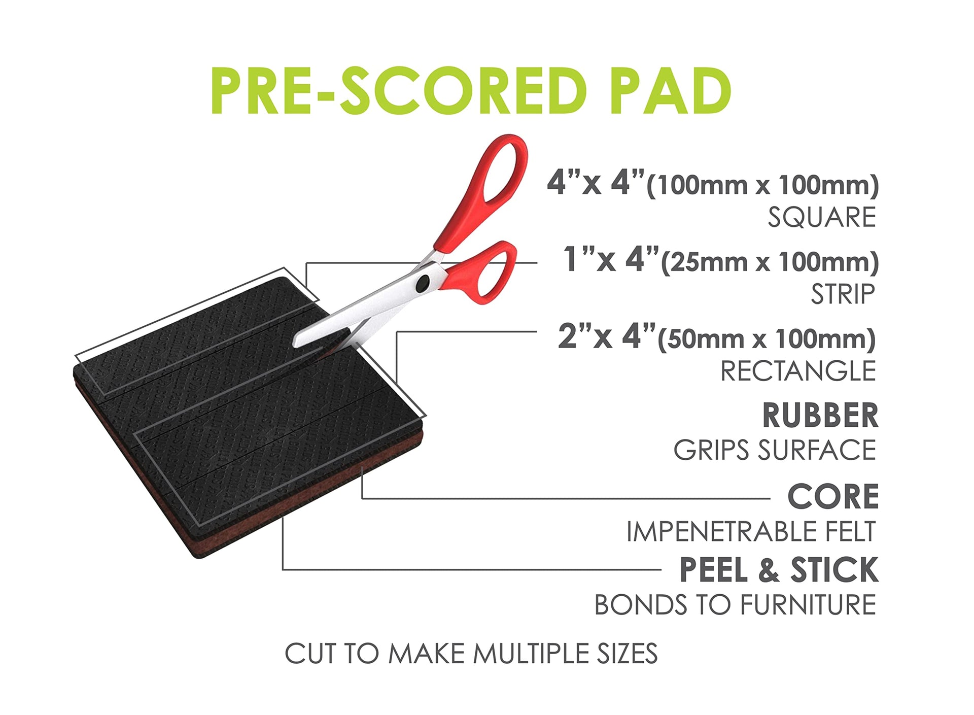 GorillaPads Non Slip Furniture Pads (4 Count)