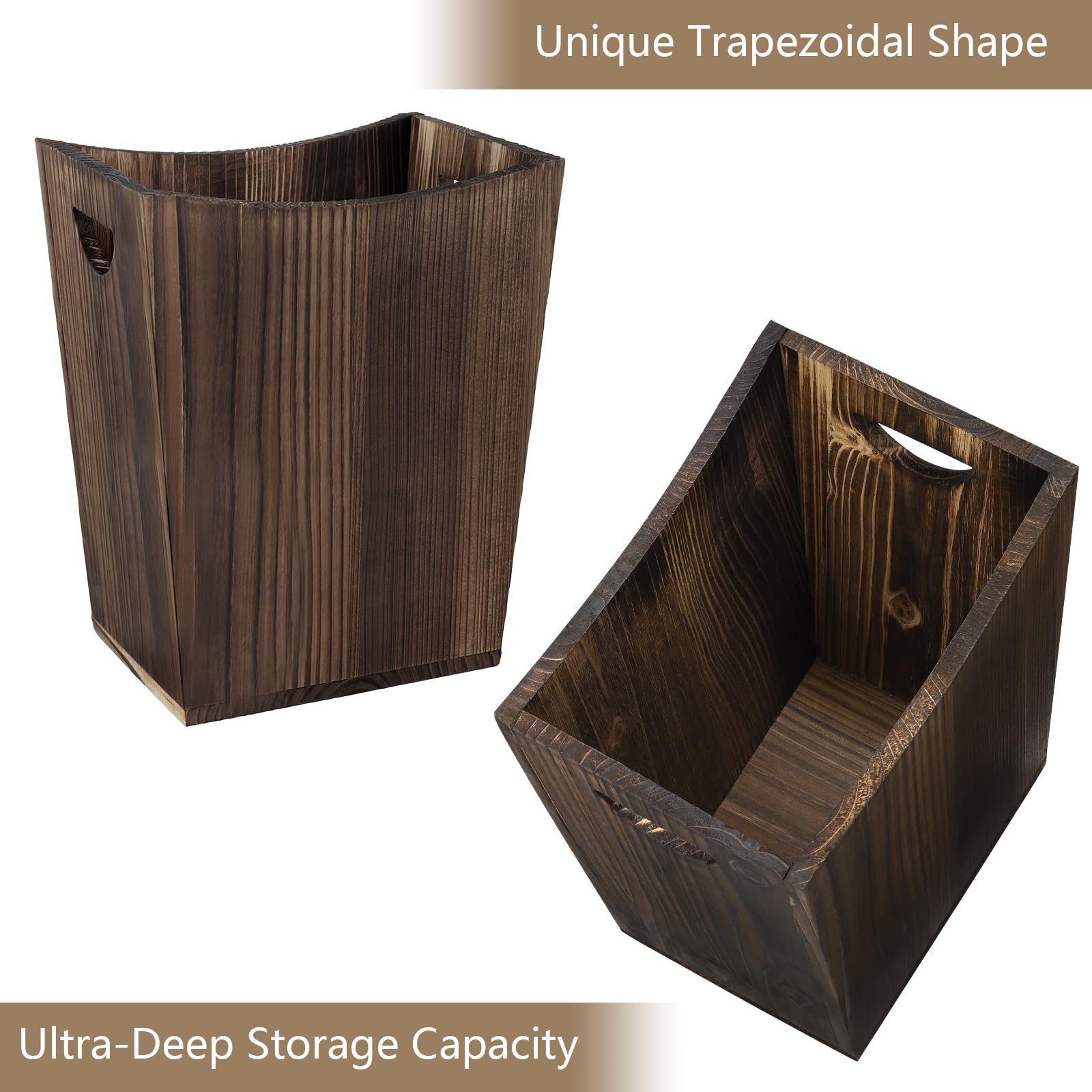 Wood Trash Can