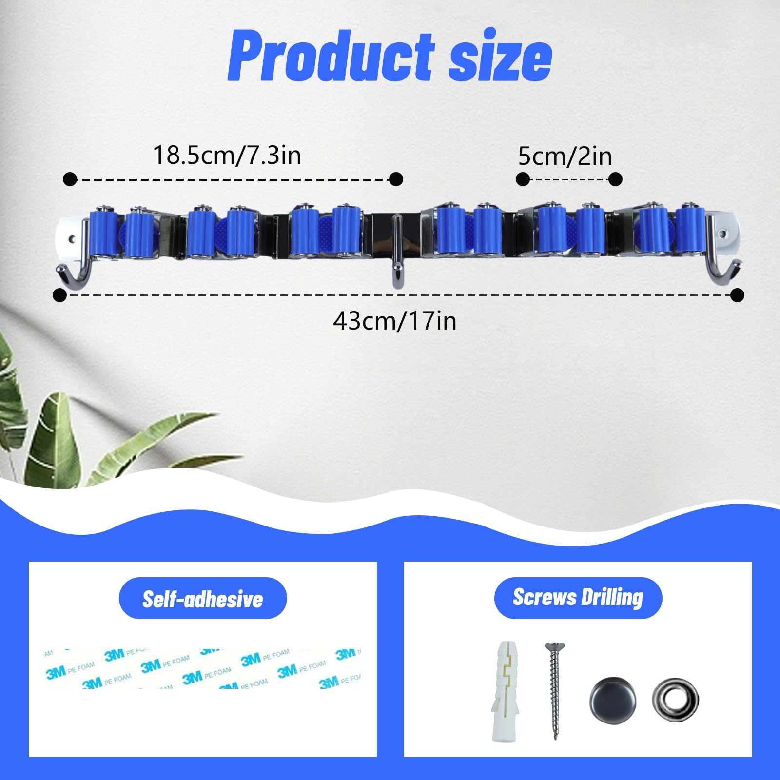 Mop Broom Holder Wall Mounted