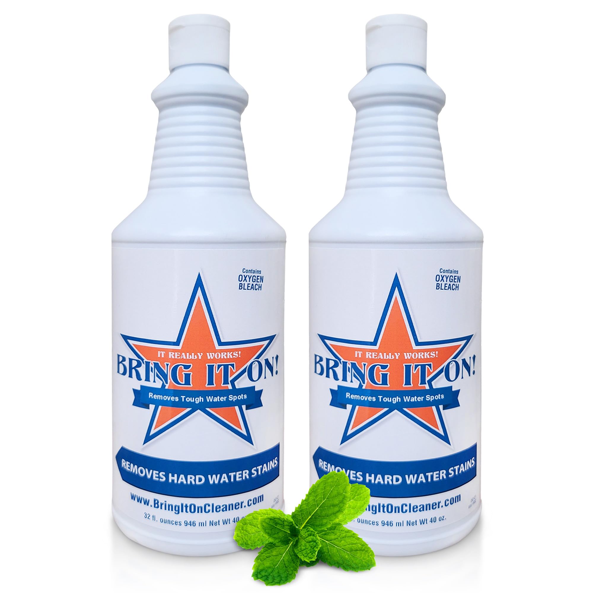 Bring It On Hard Water Stain Remover Grout Cleaner 32oz Fresh Mint (64 Fl Oz)
