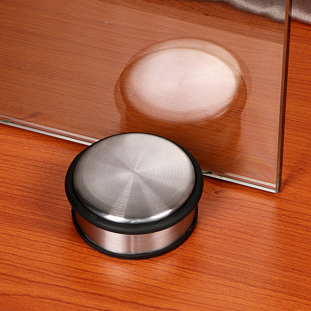 Heavy Duty Floor Door Stopper No Drill Stainless Steel Door Stops