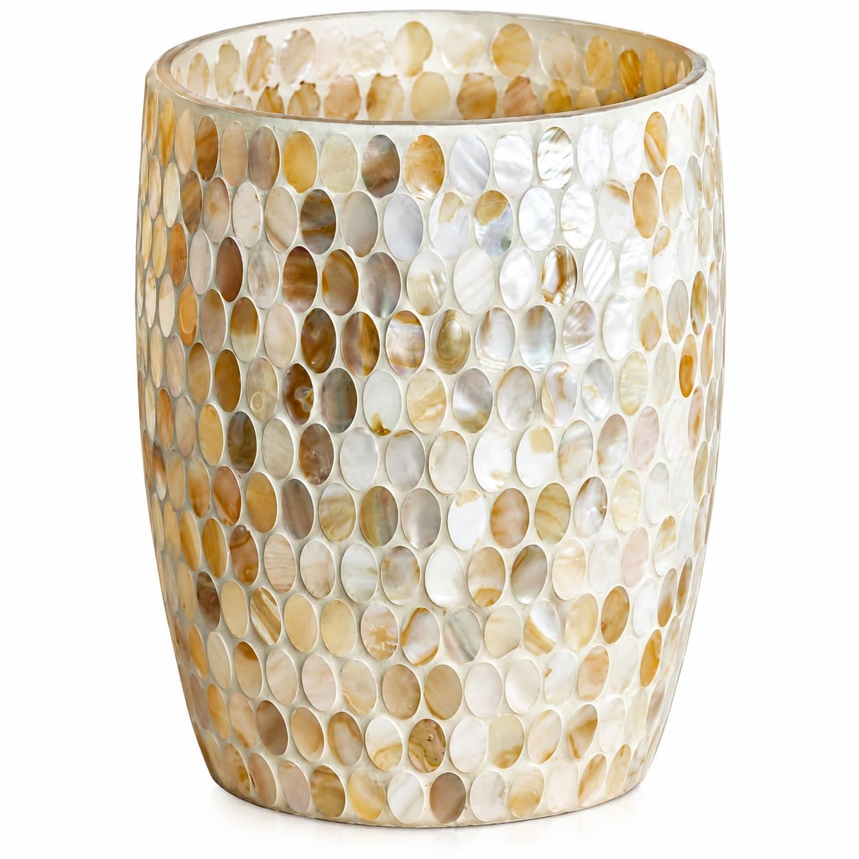 Natural Shell Bathroom Trash Can 5L