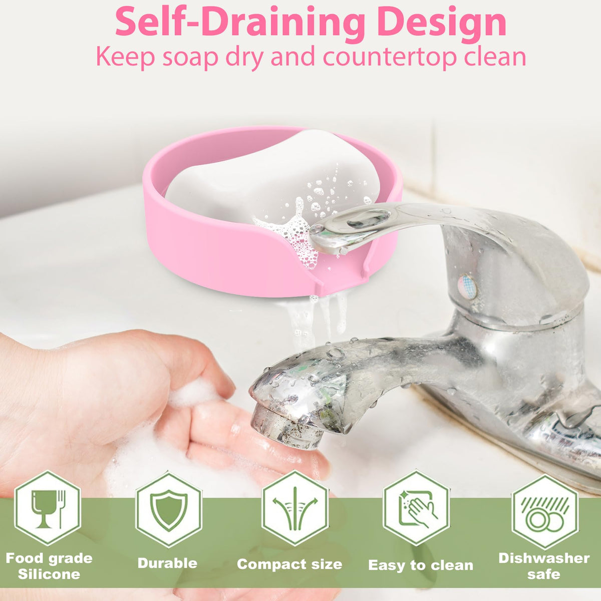 Self Draining Soap Dish