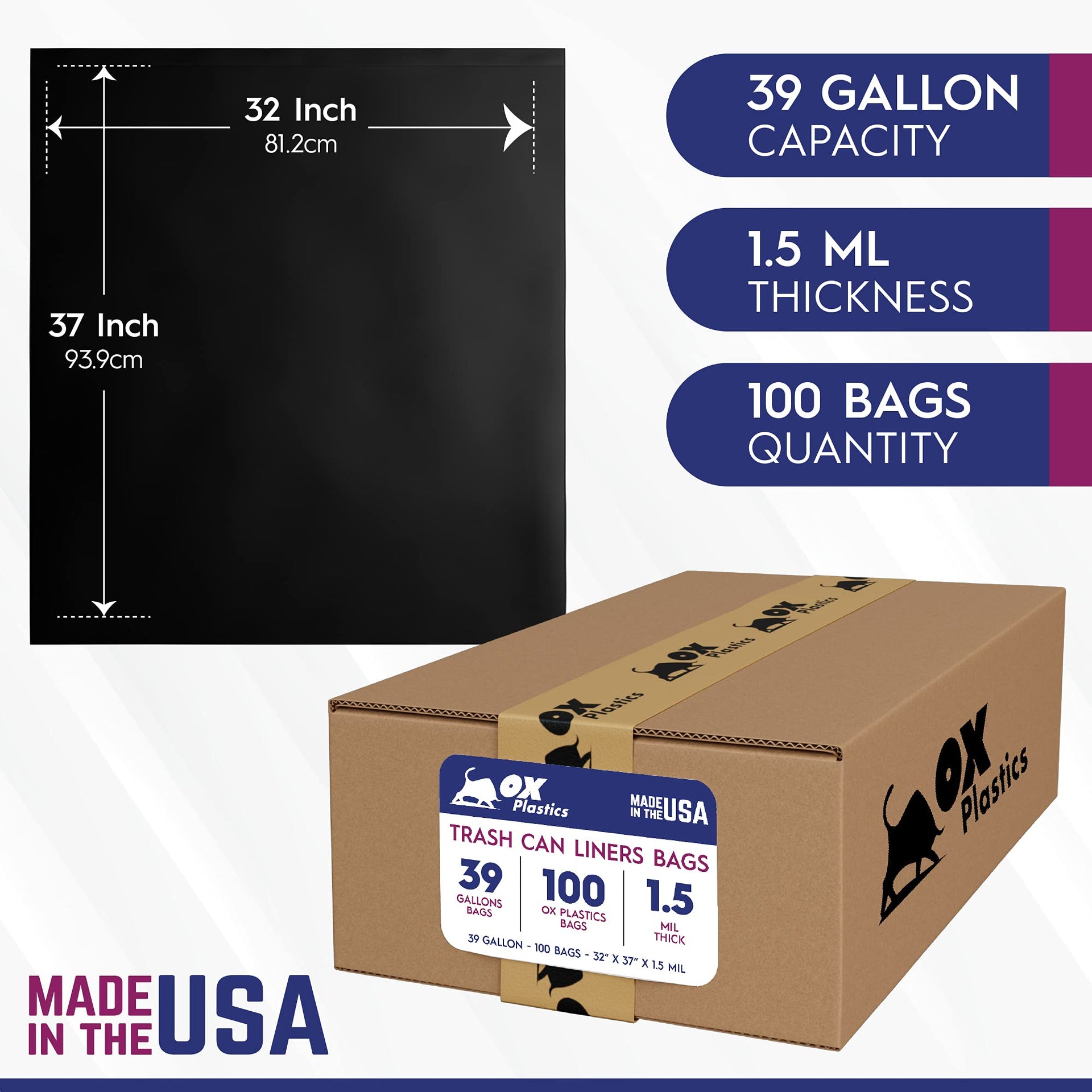 Black Trash Bags (100 Count)