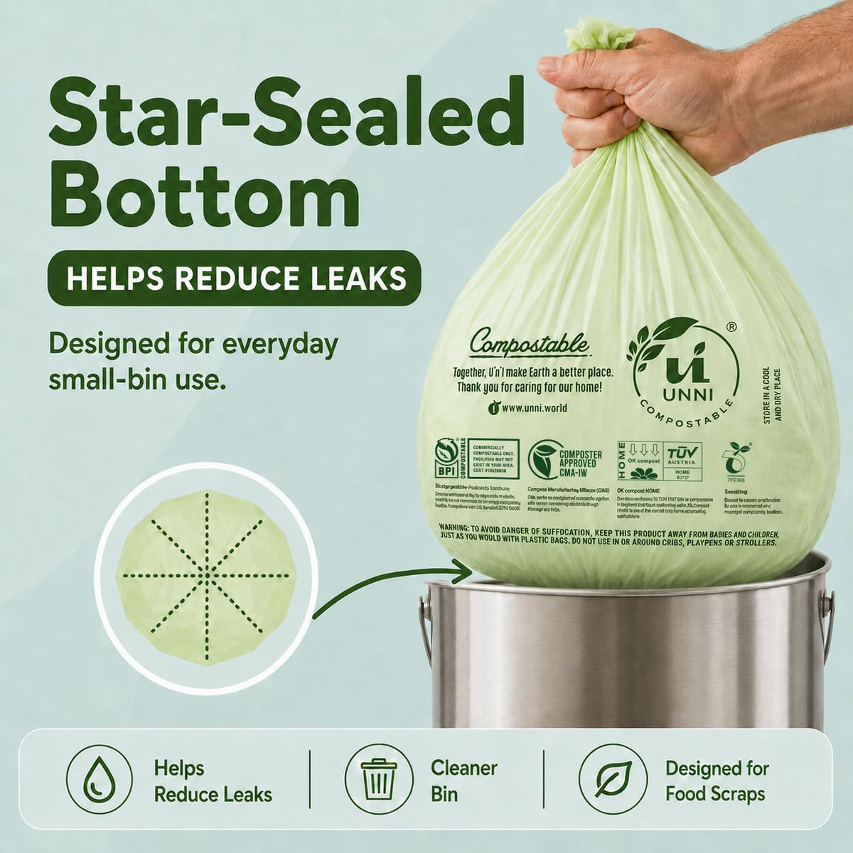 4 Gallon Compostable Bags (100 Count)