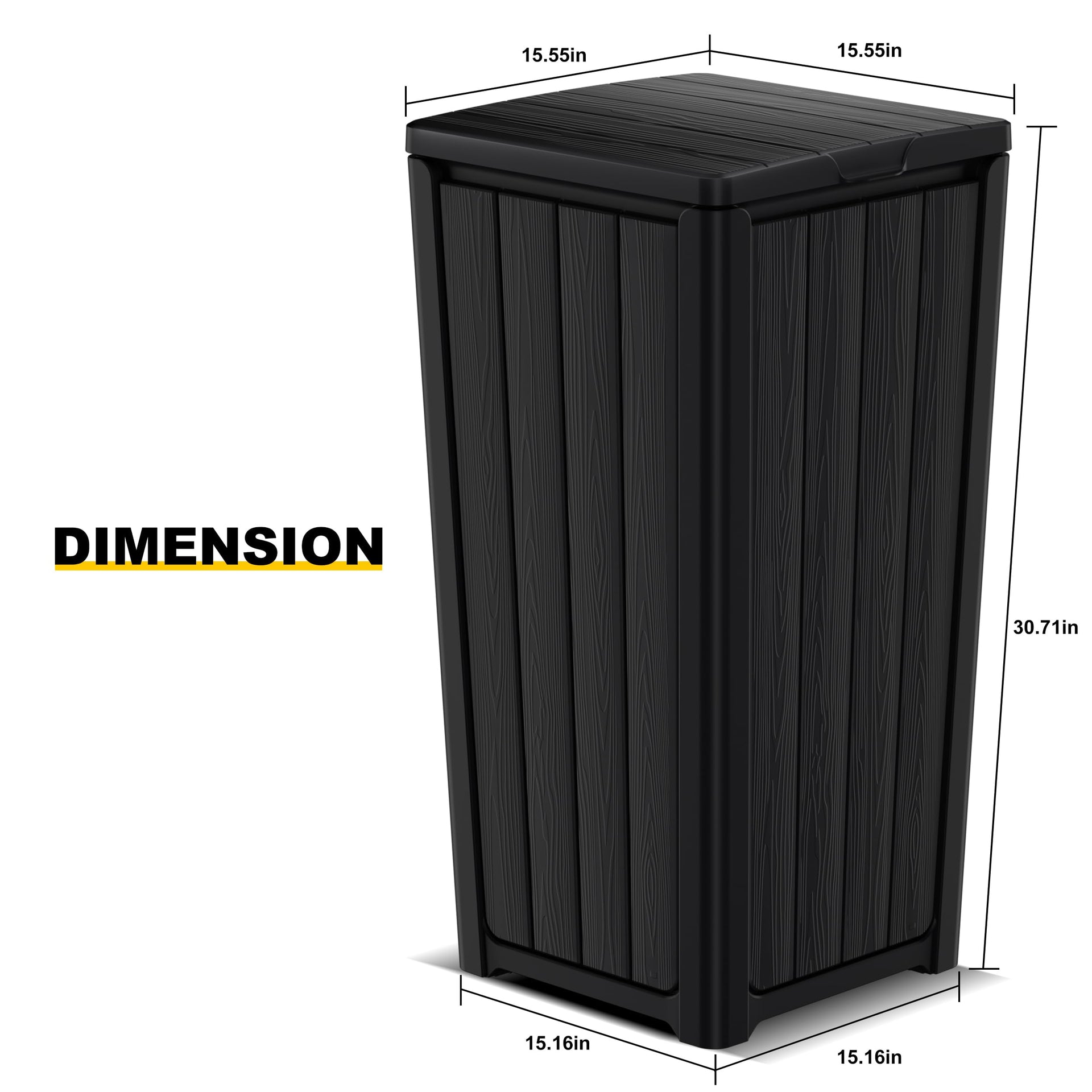 32 Gallon Outdoor Trash Can with Lid
