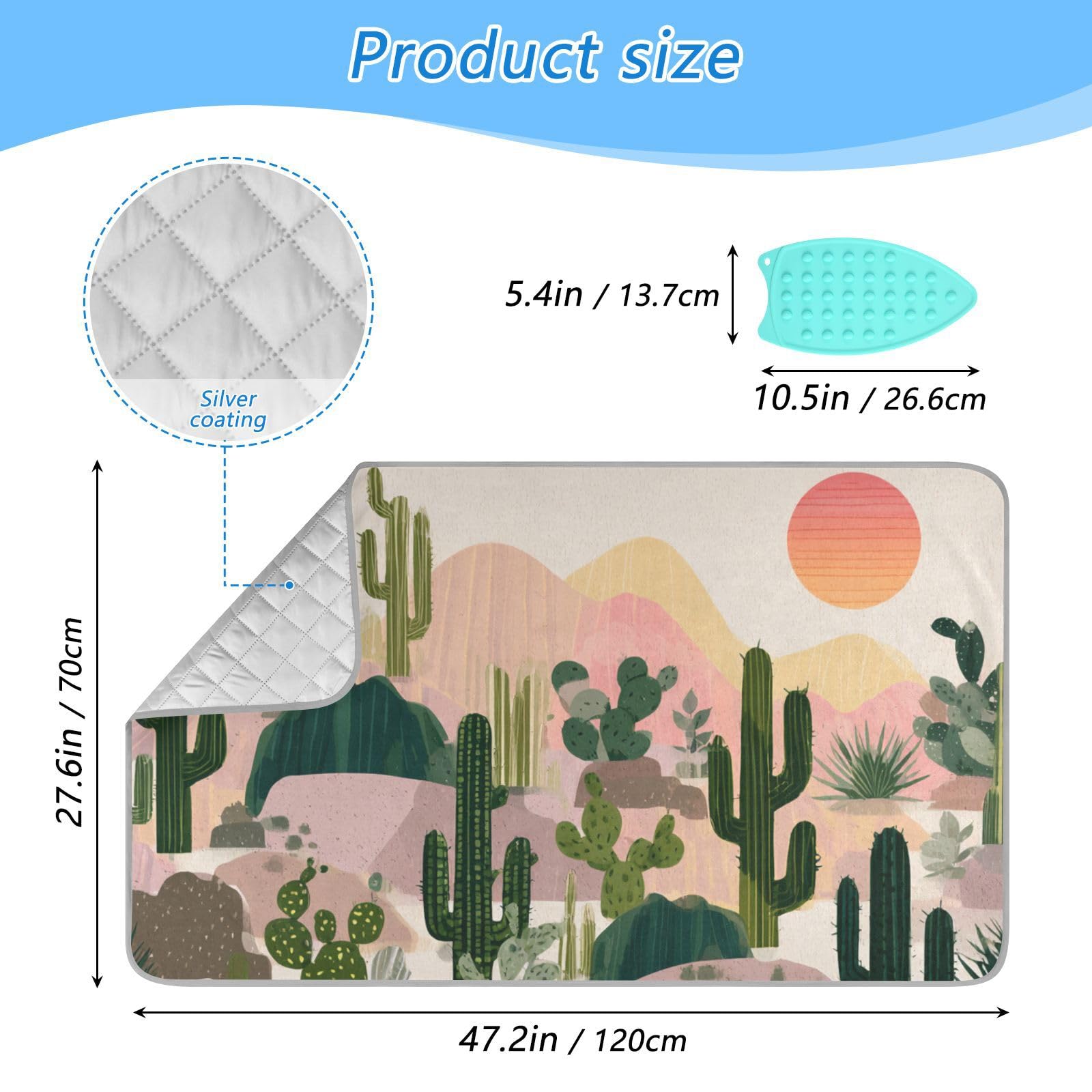 Ironing Mat Portable Ironing Pad Ironing Blanket for Table Top Heat Resistance Double
