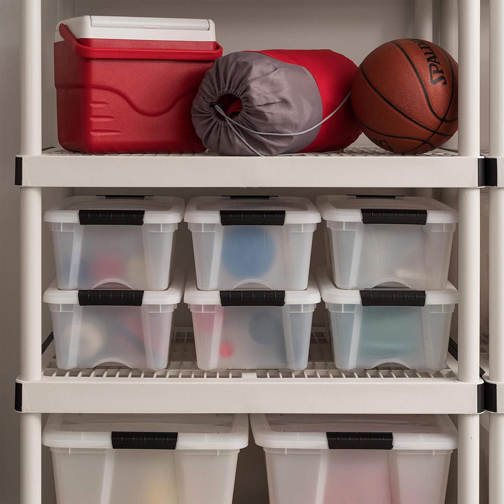 6 Pack 13 Quart Storage Bins with Lids (6 Count)