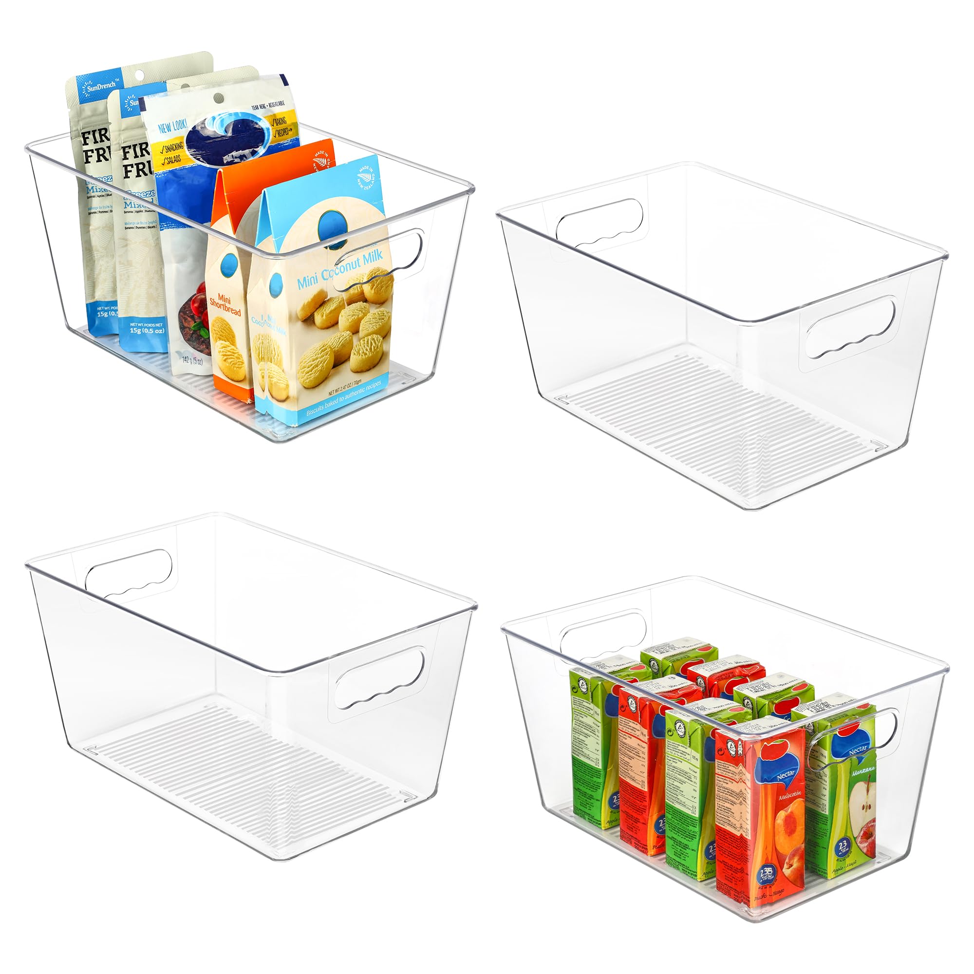 4 Pack Clear Storage Bins (4 Count)