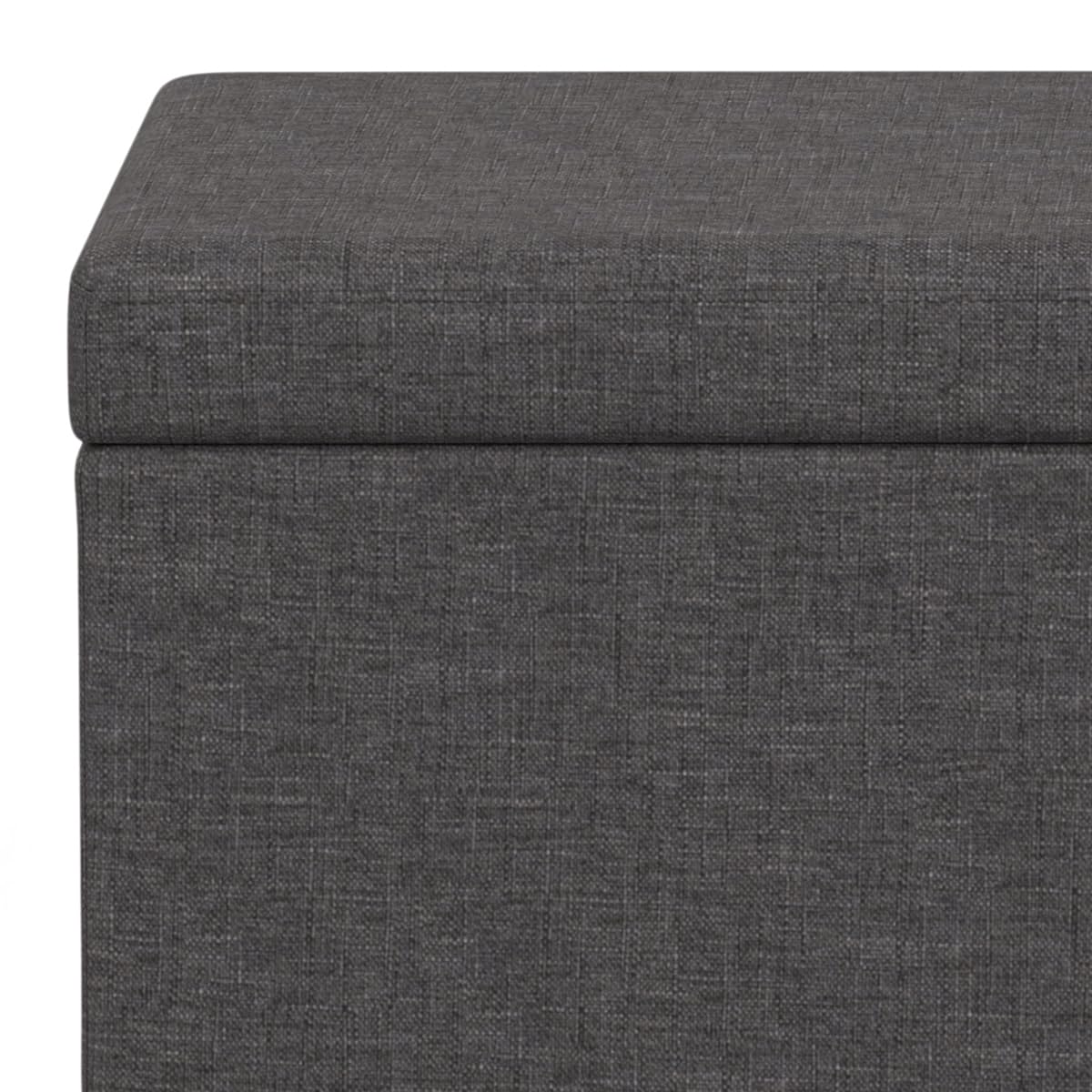 Avalon 54" Wide Vegan Leather Storage Ottoman in Brown
