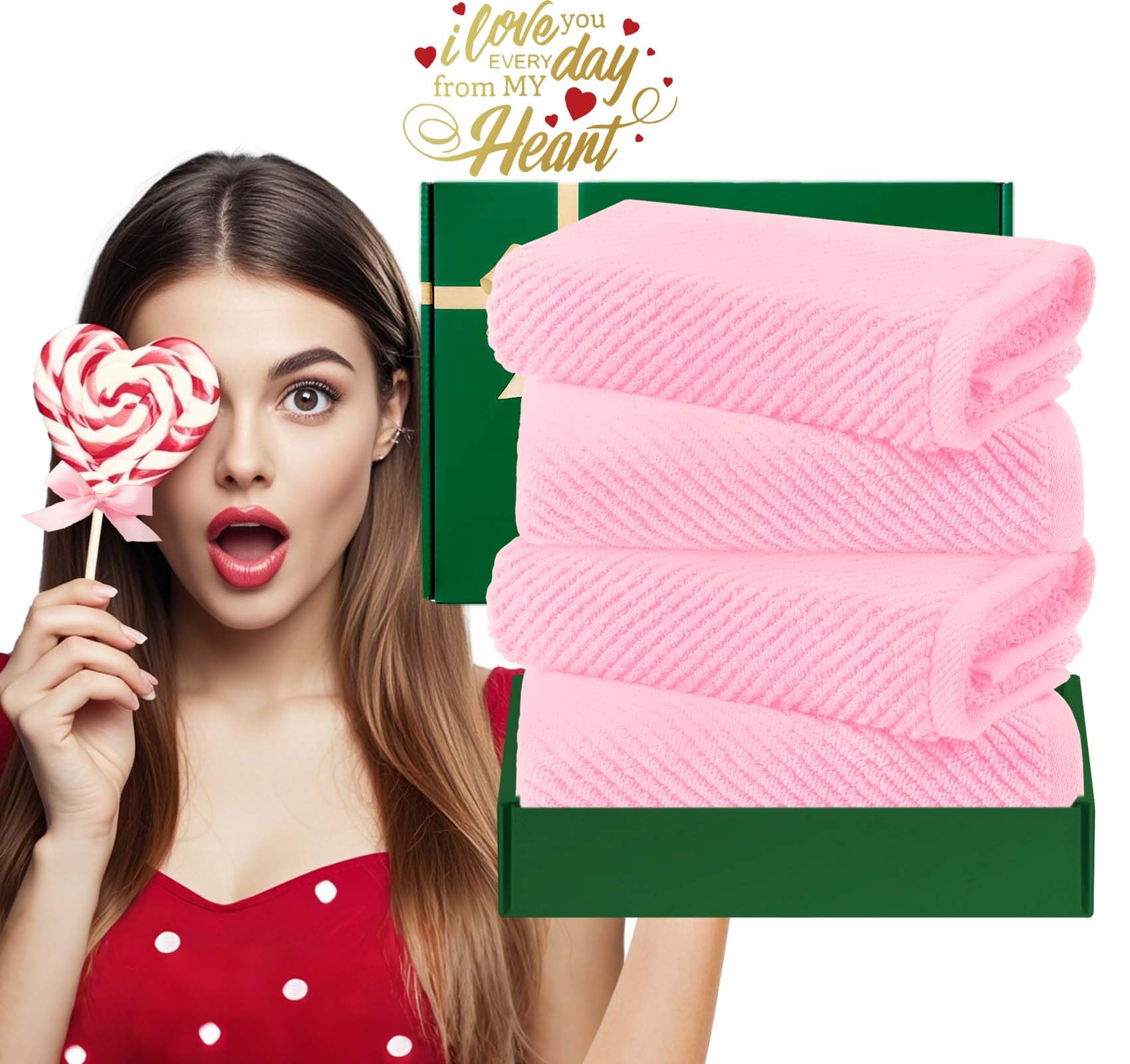 Bathroom Hand Towels 4PC (4 Count)