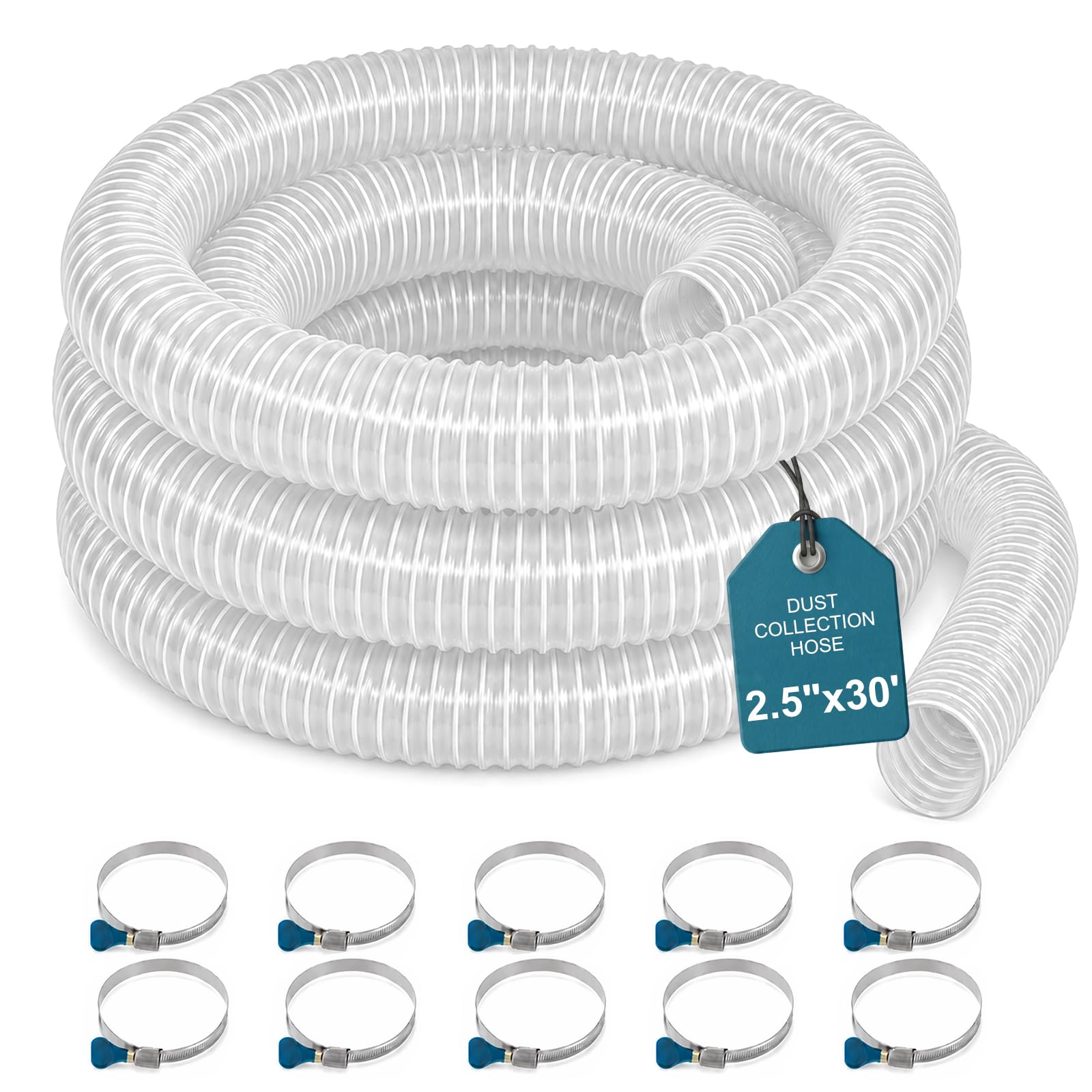 2 1 2" x 30' PVC Dust Collection Hose