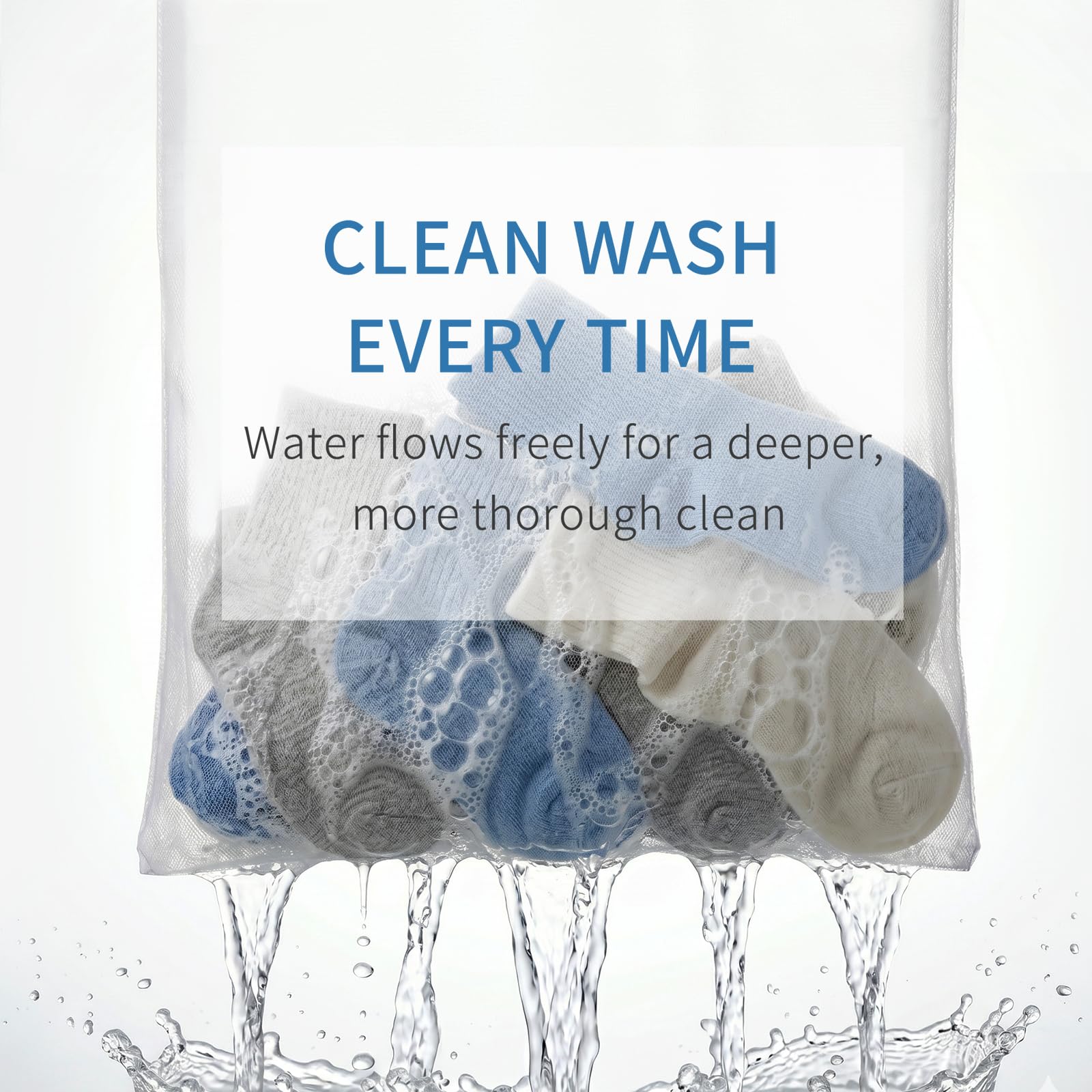 4Pcs Durable Fine Mesh Laundry Bags for Delicates 24 x 24 Inches (4 Count)