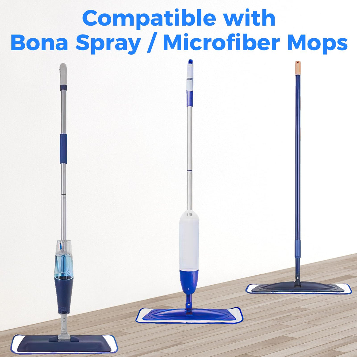 12 Pack 18 Inch Microfiber Mop Pads Compatible with Bona (12 Count)