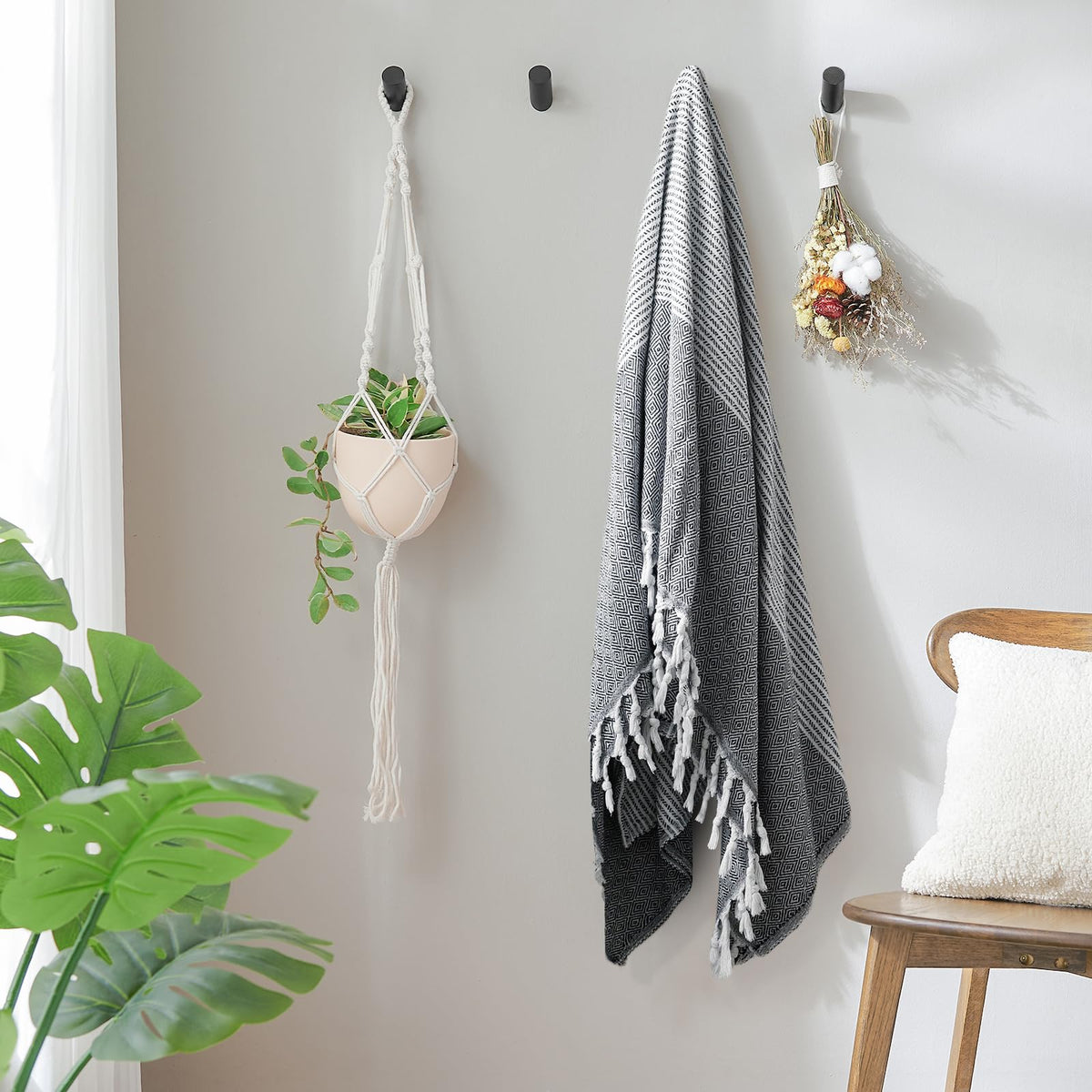 Wood Wall Hooks (4 Count)