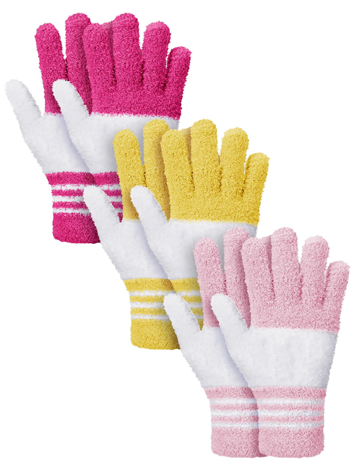 3 Pairs Microfiber Dusting Gloves for Plants Leaf (3 Count)