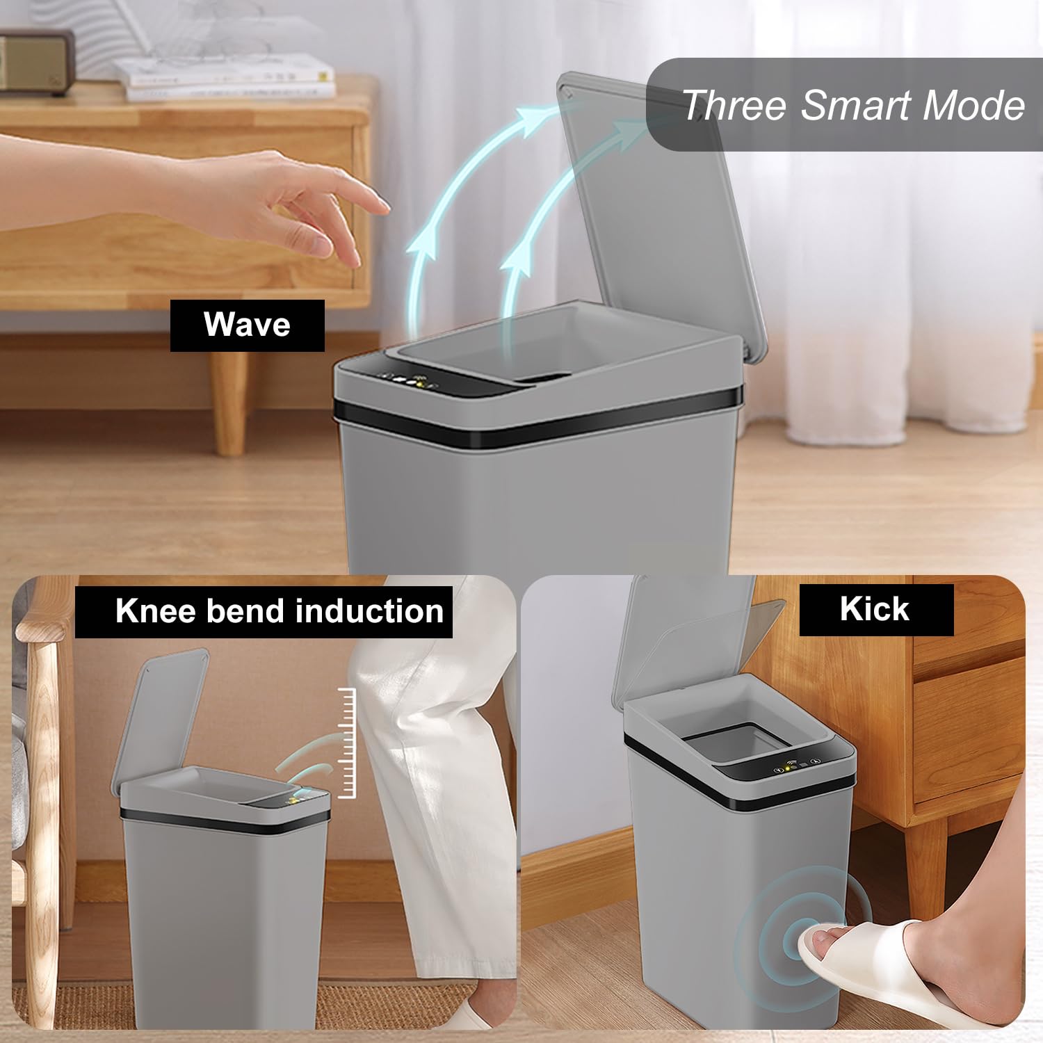 2.5 Gallon Motion Sensor Trash Can