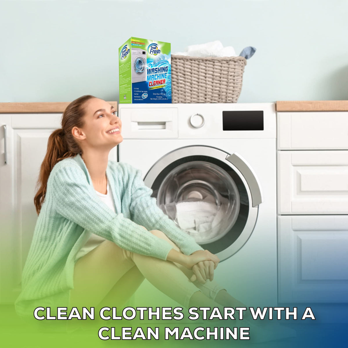 Washing Machine Cleaner Descaler 15 Pack Tablets (15 Count)