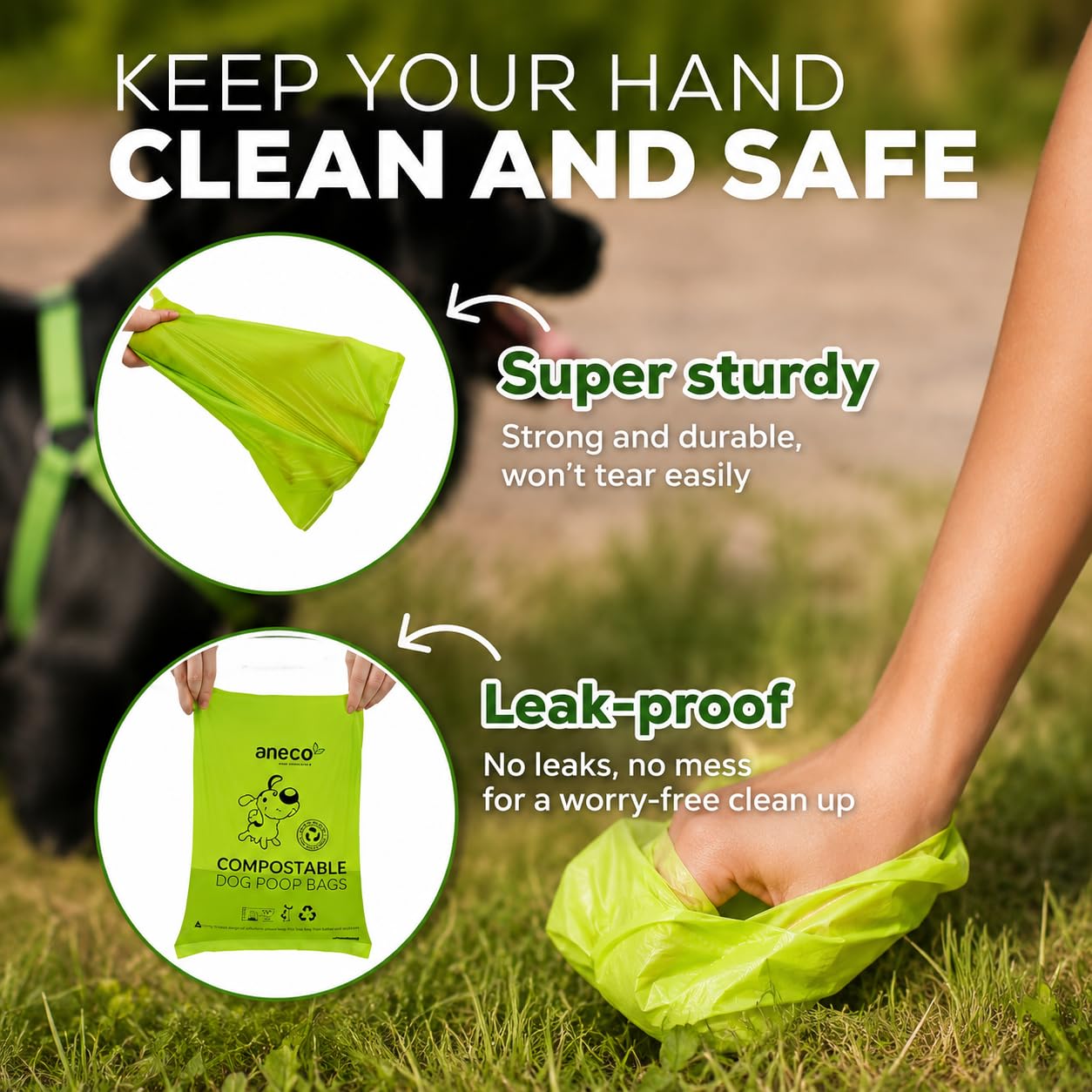 100% Certified Home Compostable Dog Poop Bags (135 Count)
