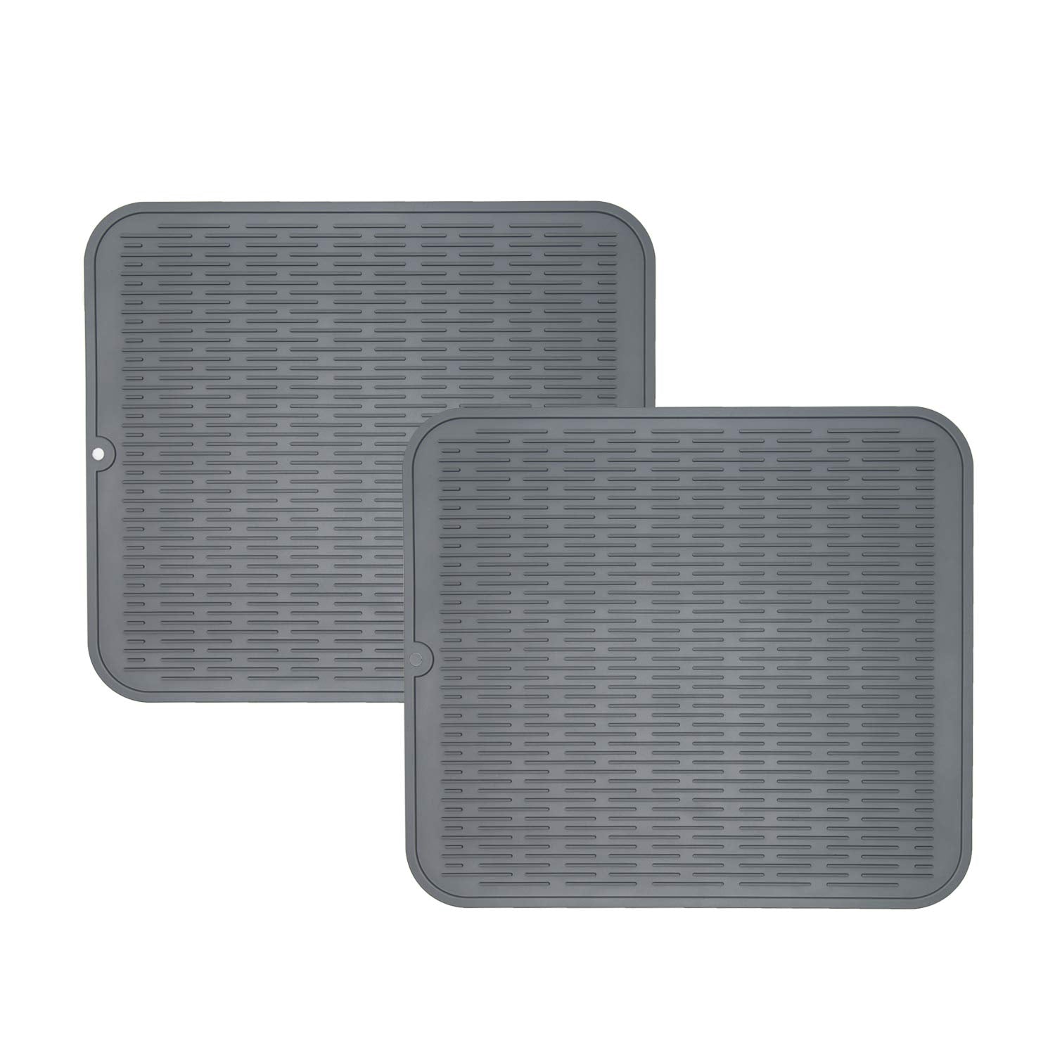 2 Pcs Heavy Duty Silicone Dish Drying Mat (2 Count)